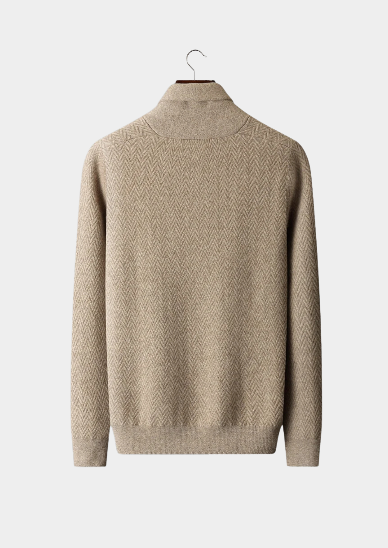 SECRET WEALTH | 100% CASHMERE ZIGZAG BUTTON SWEATER