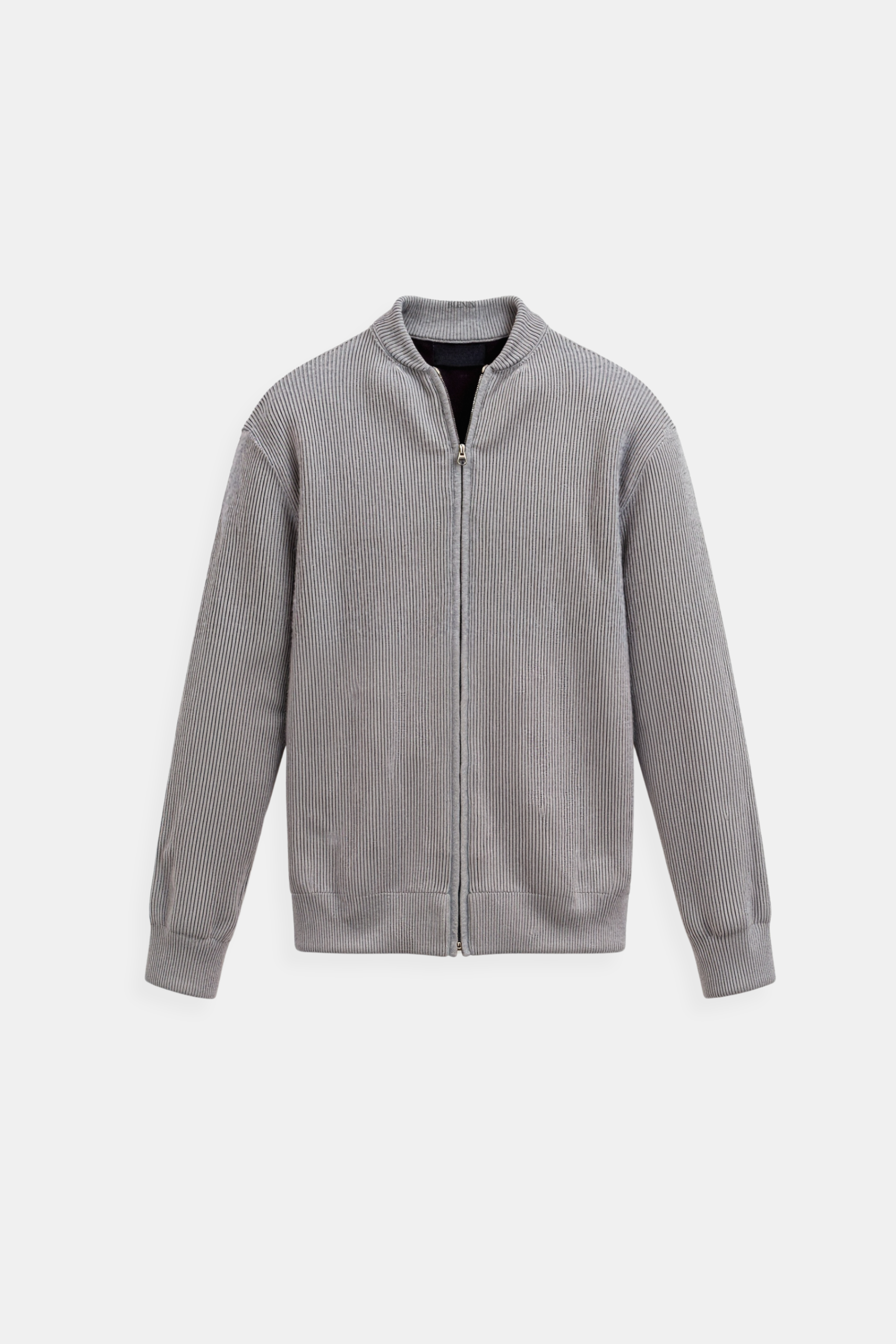 SecretWealth | Solid Knit Crew Neck Cardigan