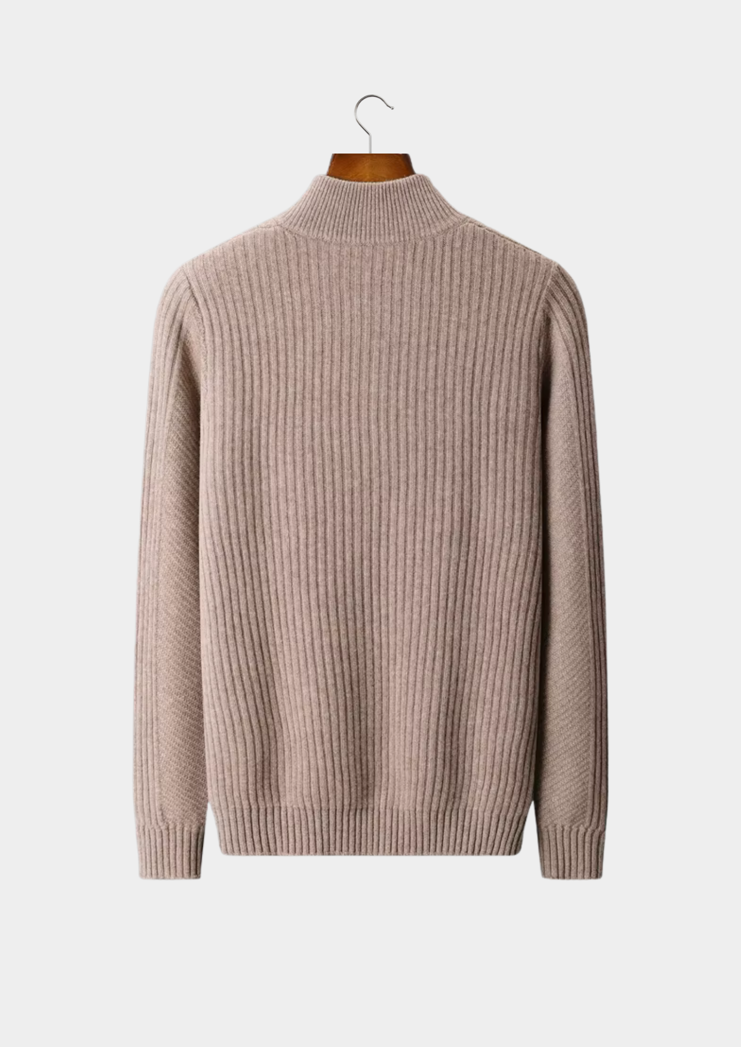SECRET WEALTH | WOOL RIBBED HENLEY SWEATER