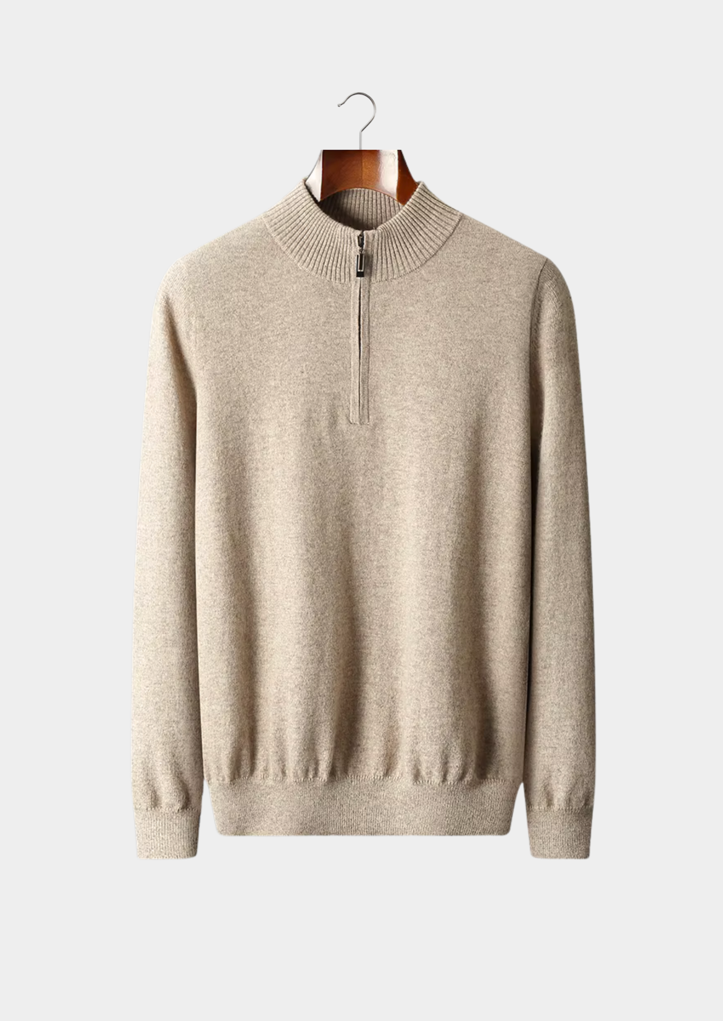 SECRET WEALTH | WOOL HALF ZIP SWEATER