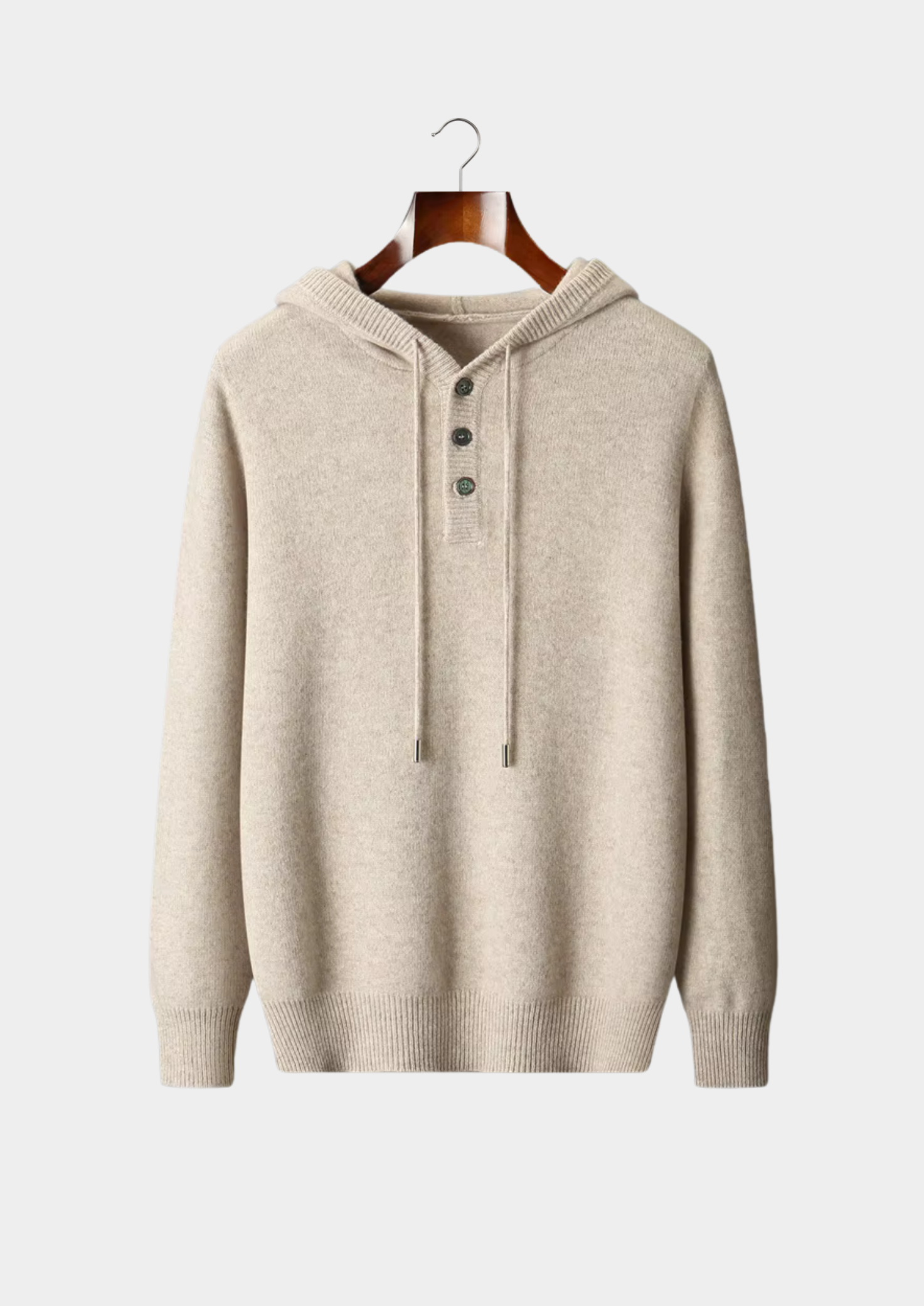 SECRET WEALTH | WOOL BUTTON HOODIE