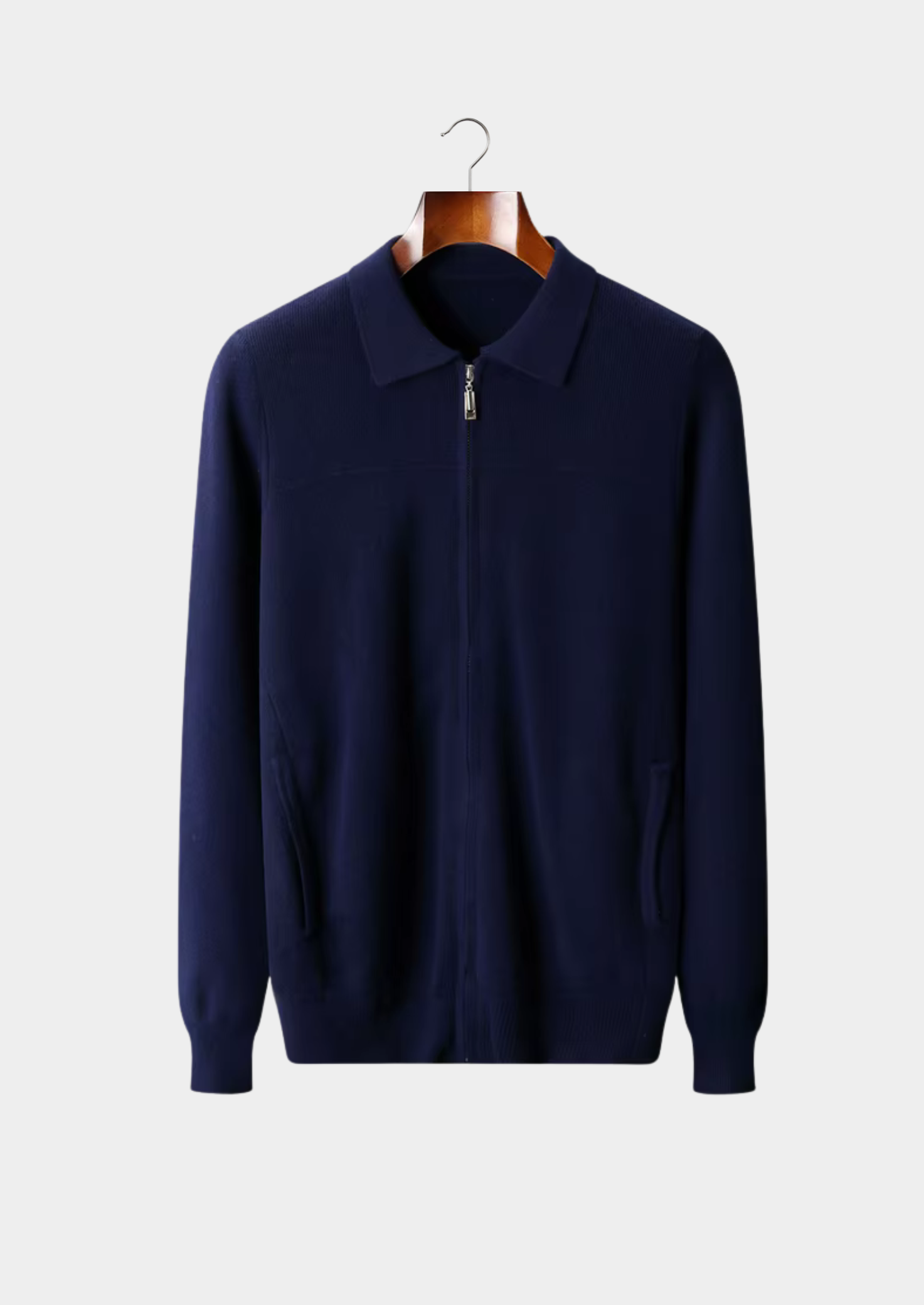 SecretWealth | Ribbed Knit Polo Cardigan