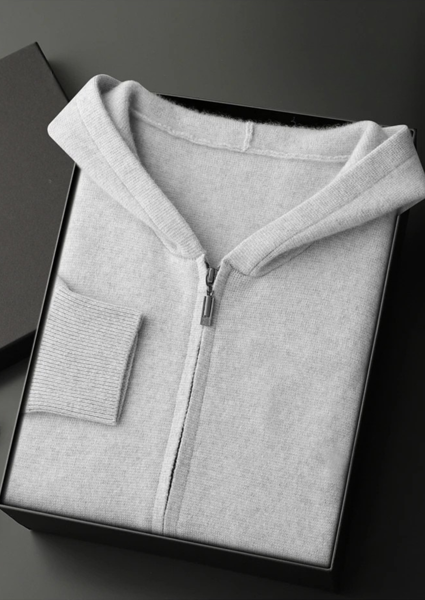 SECRET WEALTH | 100% CASHMERE ZIPPER HOODIE