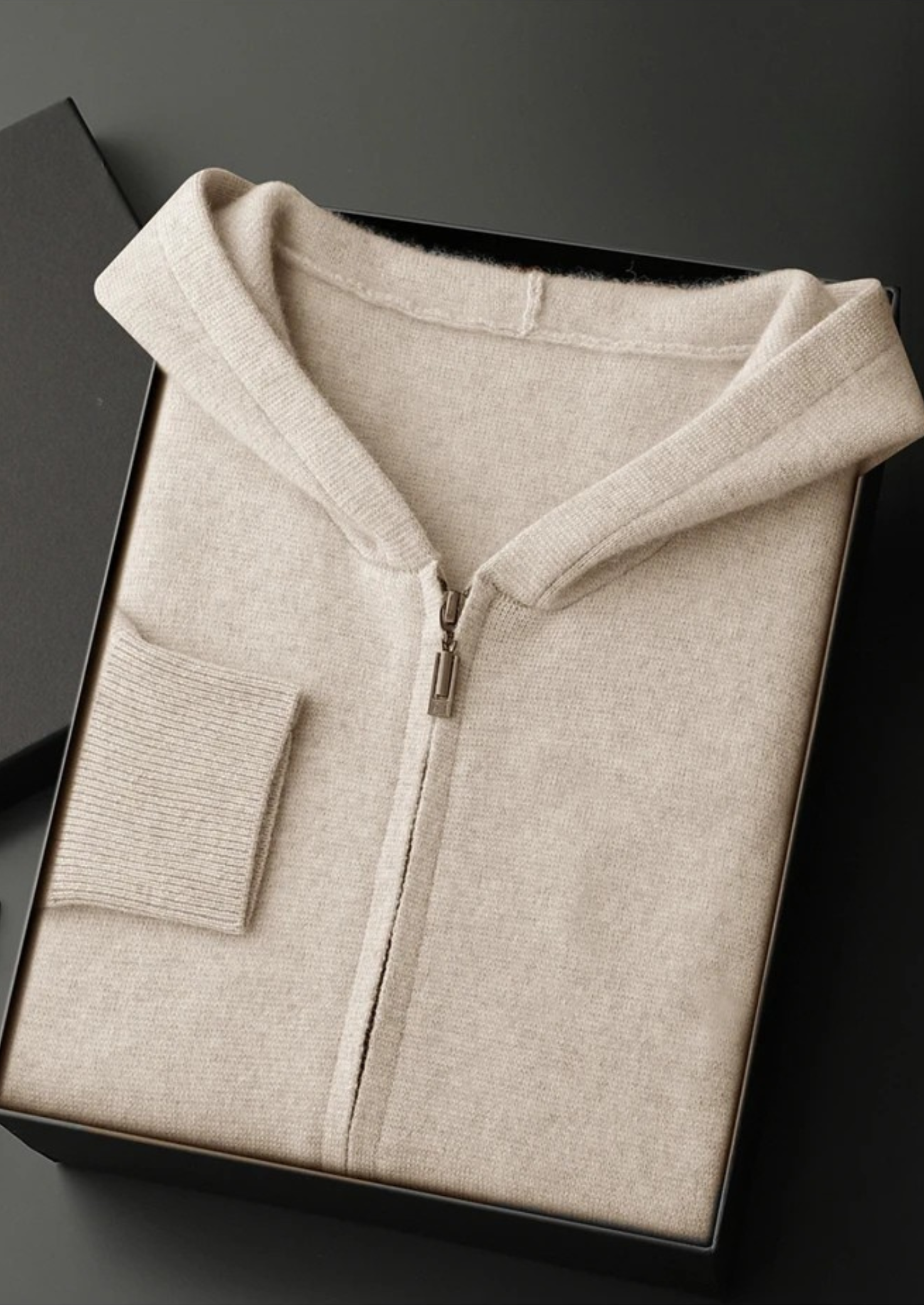 SECRET WEALTH | 100% CASHMERE ZIPPER HOODIE