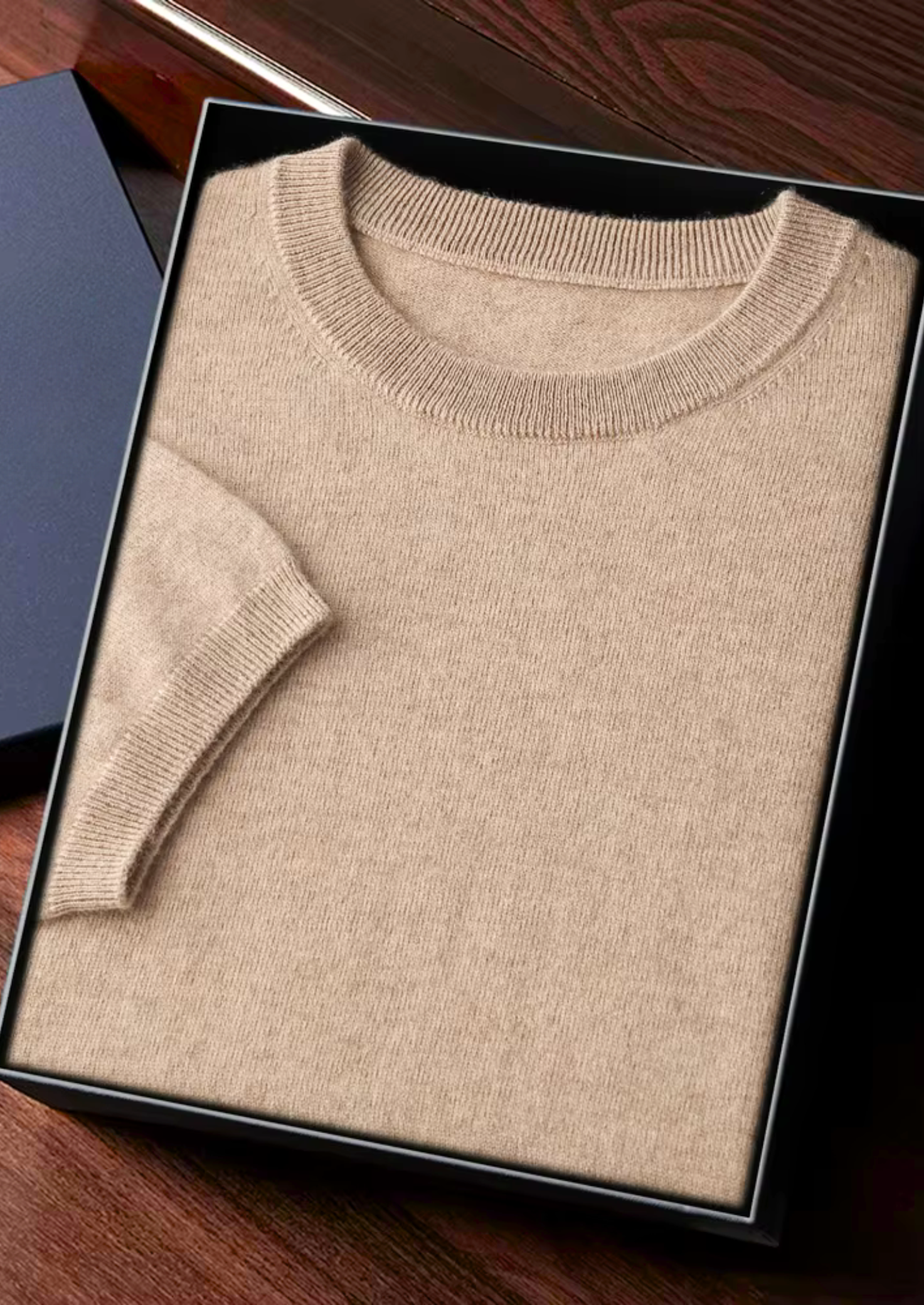 SECRET WEALTH | 100% CASHMERE CLASSIC CREWNECK T-SHIRT