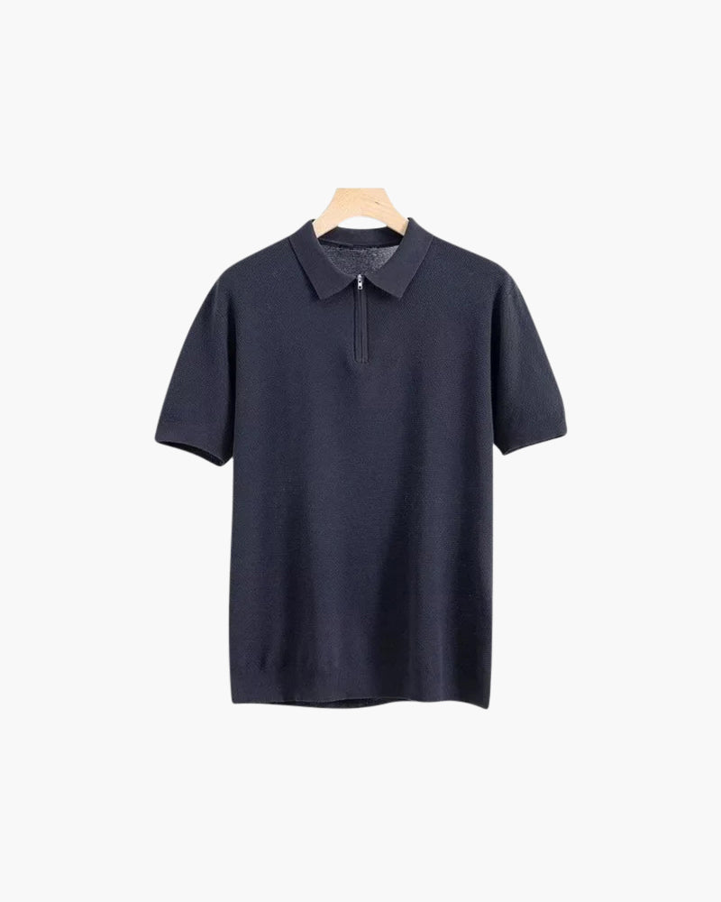 SECRET WEALTH | IBIZA Zip Up Polo