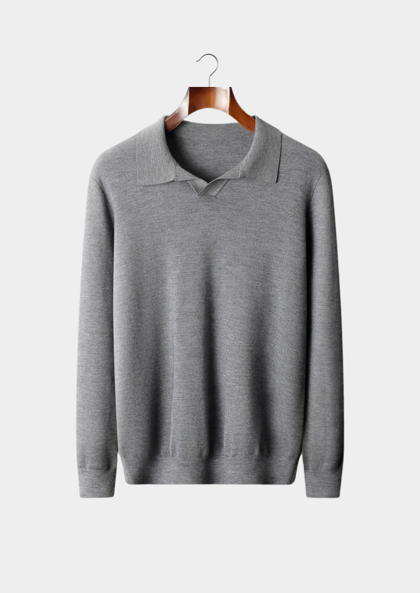 SECRET WEALTH | 100% CASHMERE BUTTONLESS SWEATER POLO