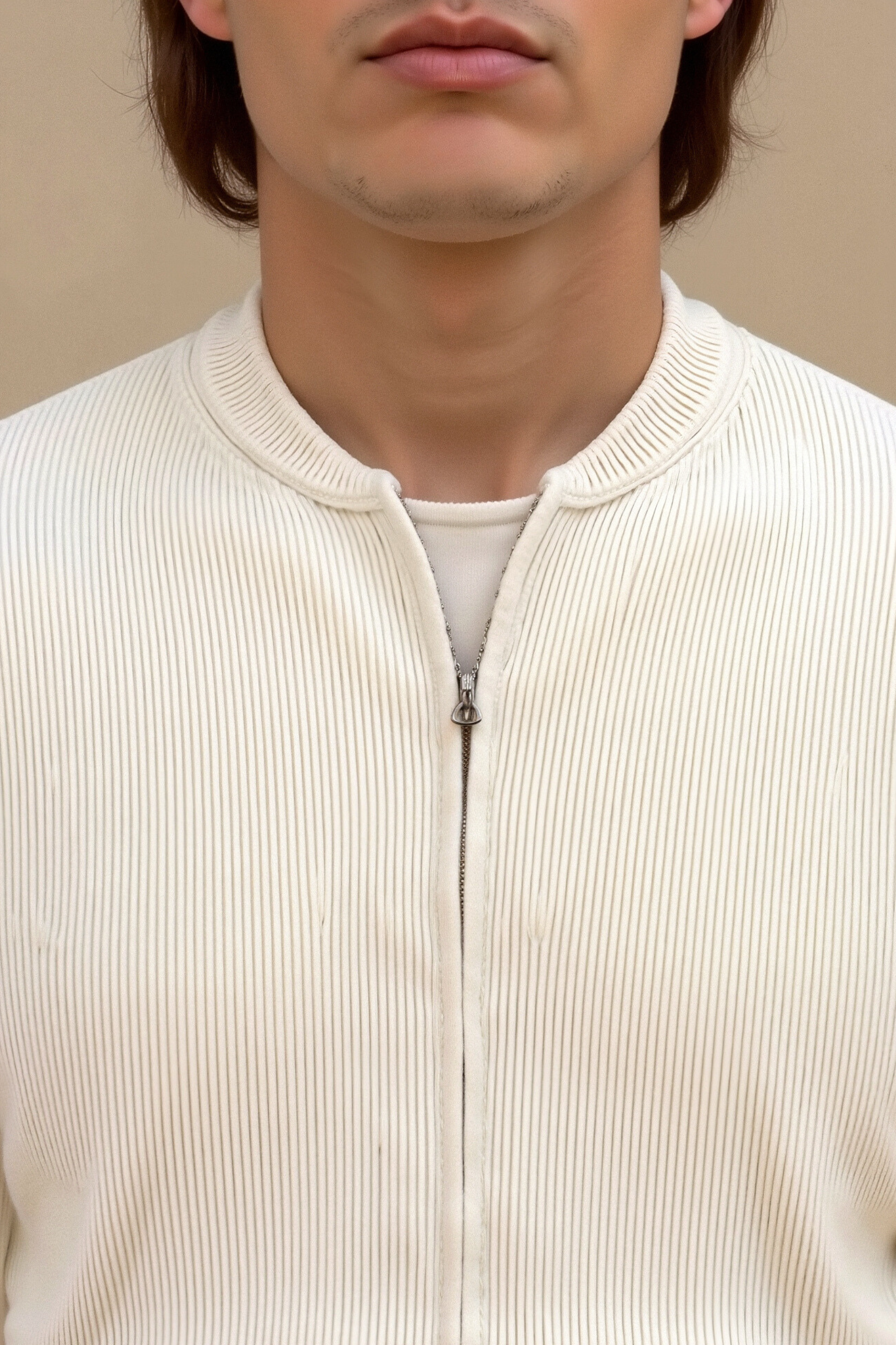 SECRET WEALTH | Solid Knitted Crew Neck Cardigan