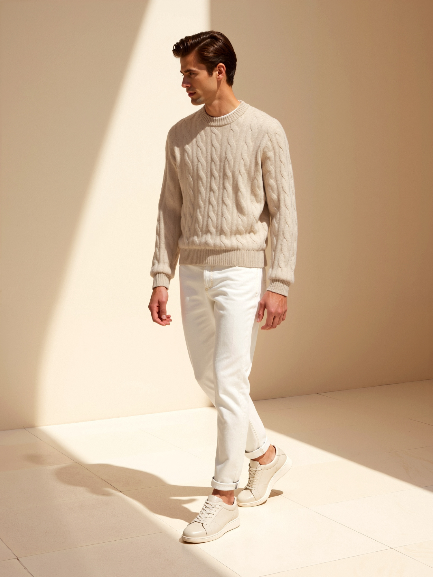 SECRET WEALTH | Cashmere Cable Knit Sweater