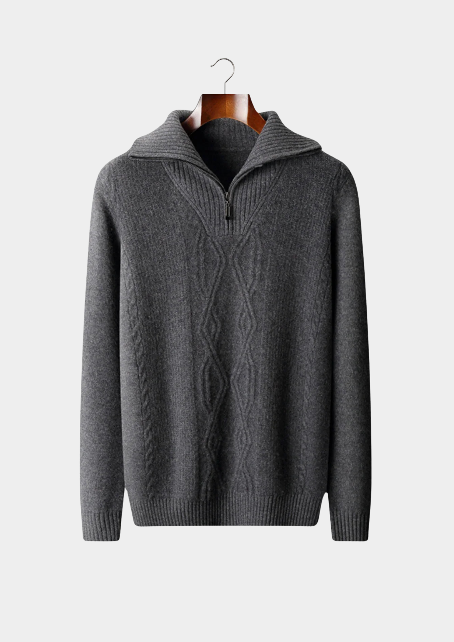 SECRET WEALTH | WOOL QUARTER ZIP SWEATER