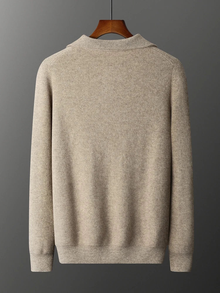 SECRET WEALTH | 100% CASHMERE HALF ZIP SWEATER