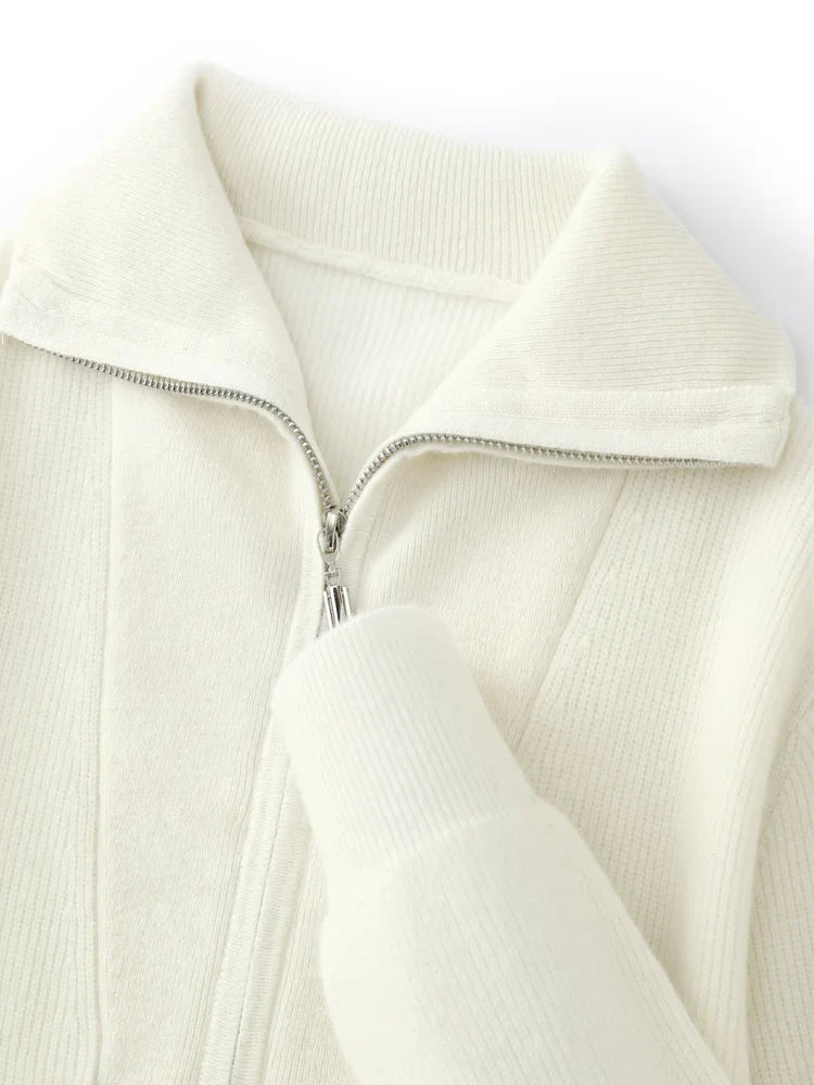 SECRET WEALTH | 100% CASHMERE HALF ZIP SWEATER