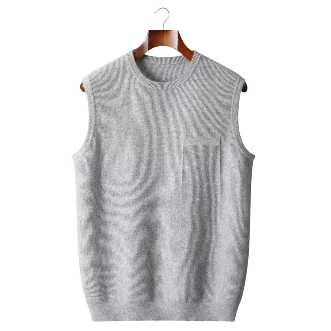 SECRET WEALTH | 100% CASHMERE CREWNECK VEST