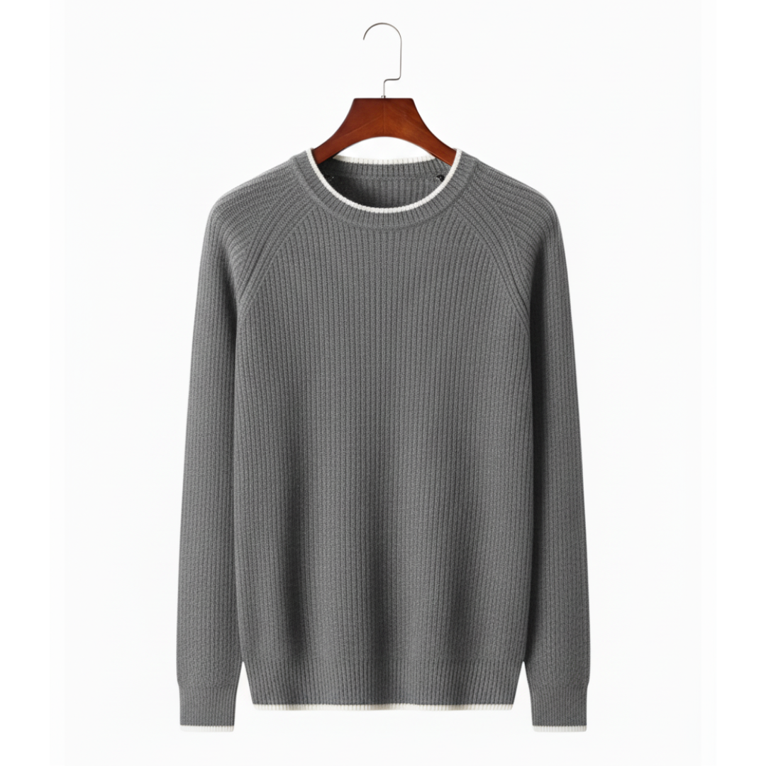 SECRET WEALTH | WOOL TWO TONE CREWNECK