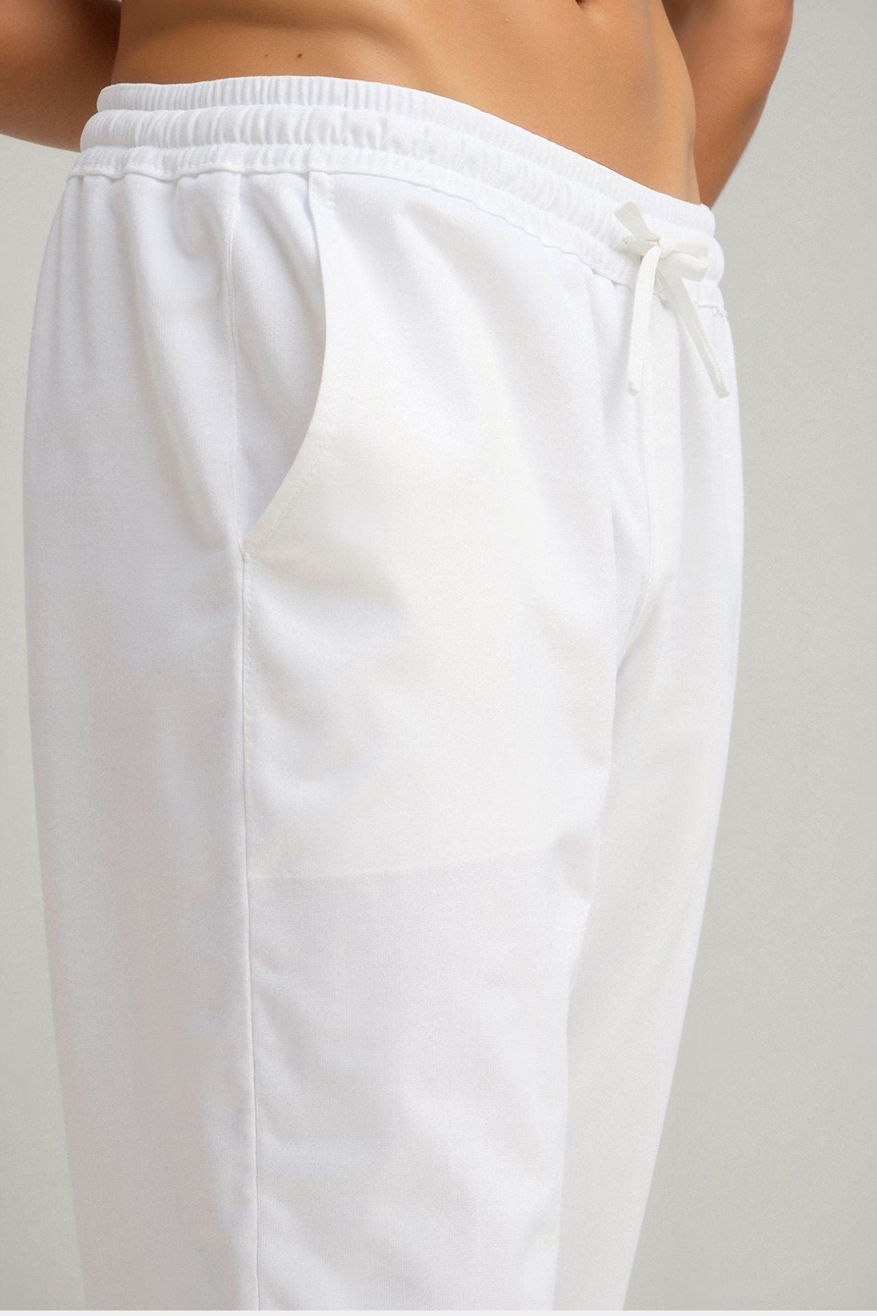 SECRET WEALTH | Cotton & Linen Blend Drawstring Pants