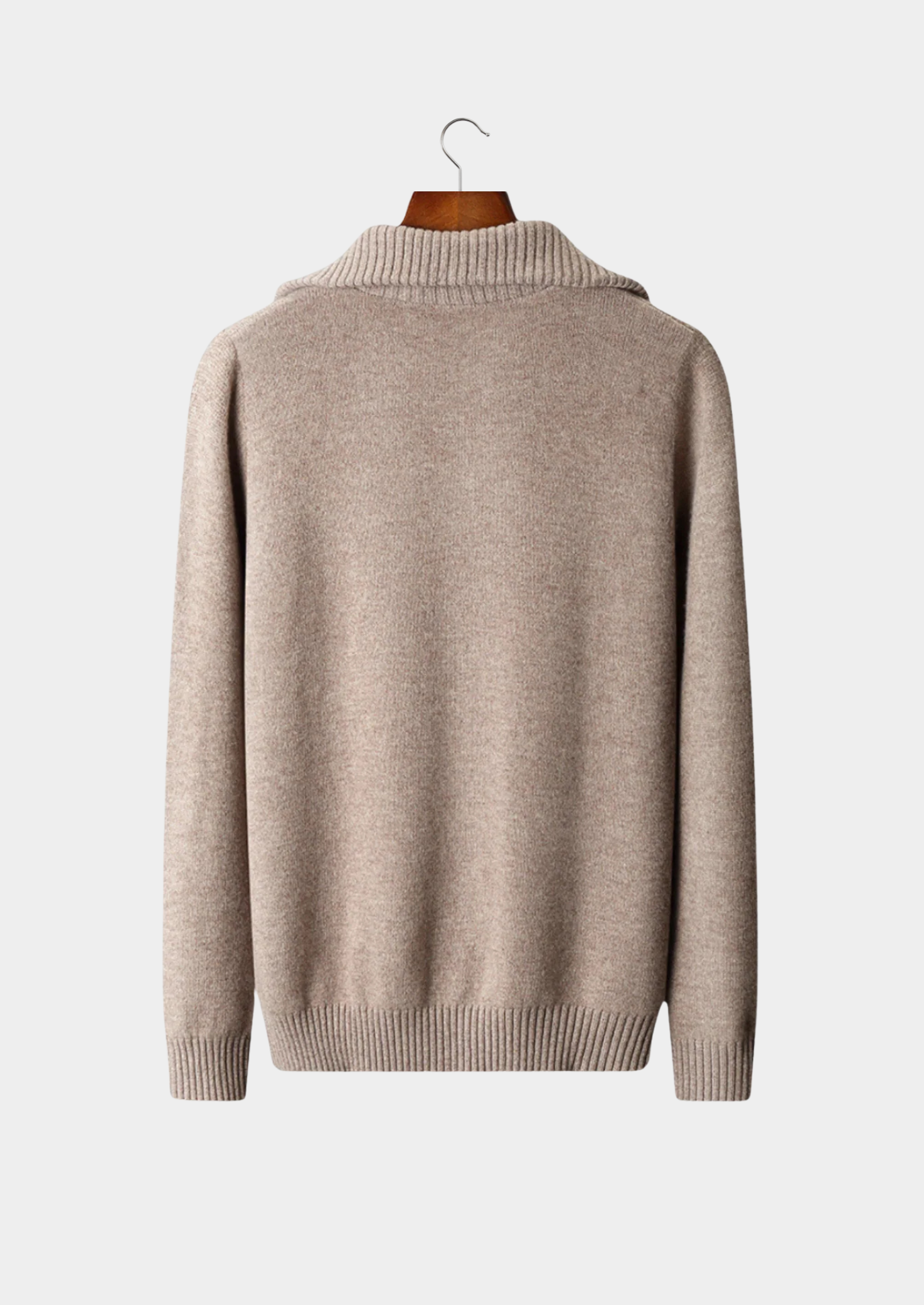 SECRET WEALTH | WOOL QUARTER ZIP SWEATER