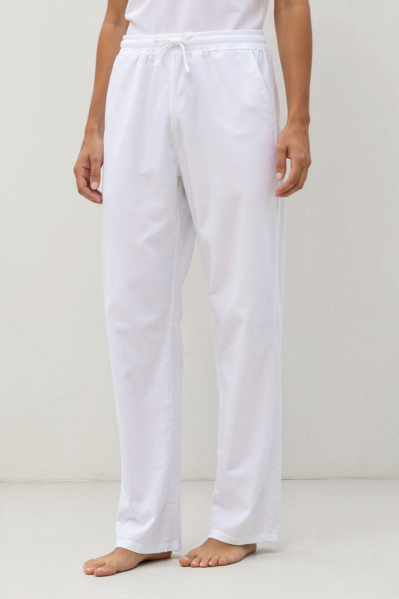 SECRET WEALTH | Cotton & Linen Blend Drawstring Pants