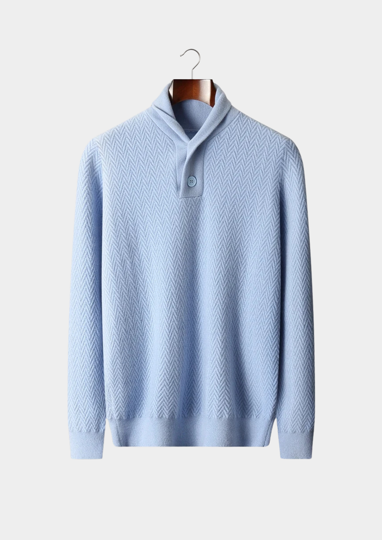 SECRET WEALTH | 100% CASHMERE ZIGZAG BUTTON SWEATER