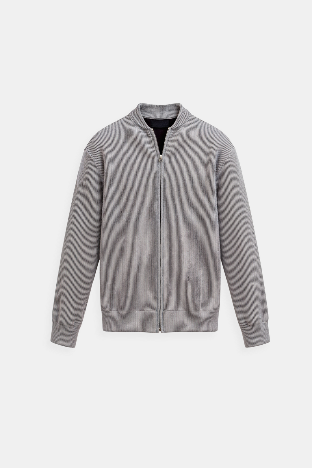 SecretWealth | Solid Knit Crew Neck Cardigan