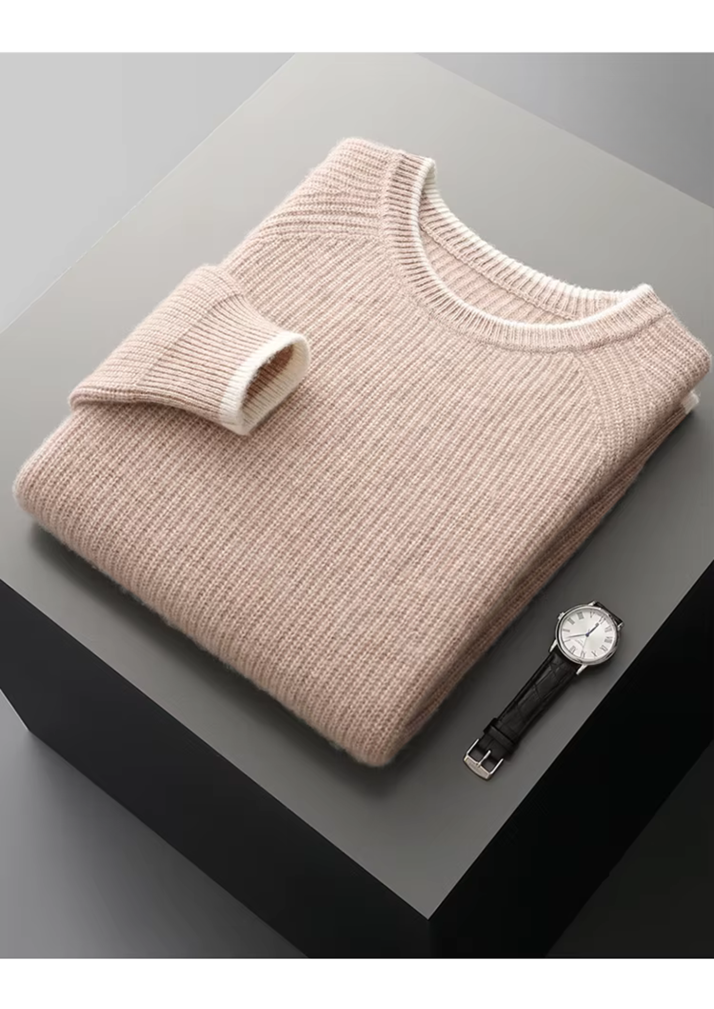 SECRET WEALTH | WOOL TWO TONE CREWNECK