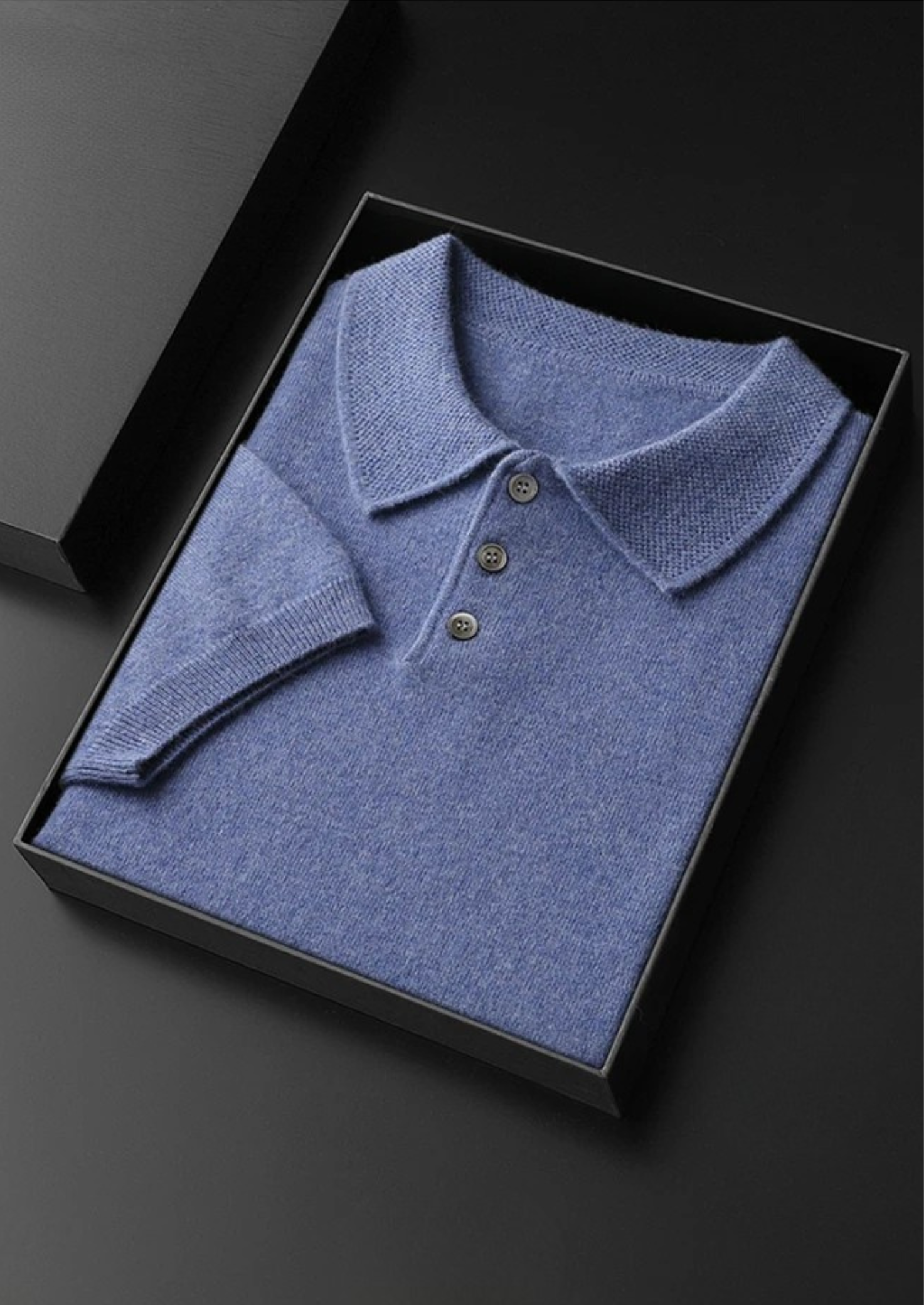 SECRET WEALTH | 100% CASHMERE CLASSIC POLO SHIRT