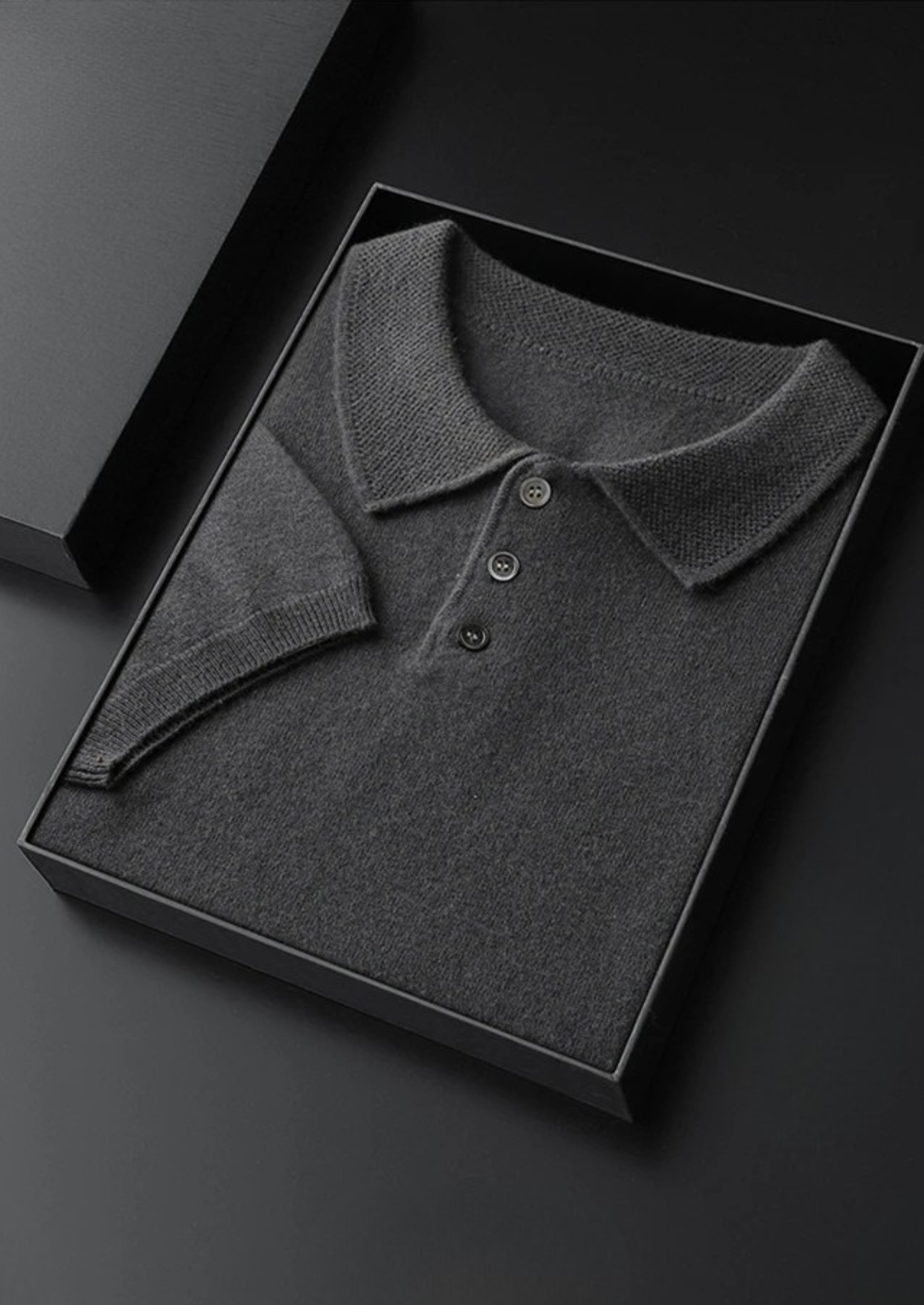 SECRET WEALTH | 100% CASHMERE CLASSIC POLO SHIRT