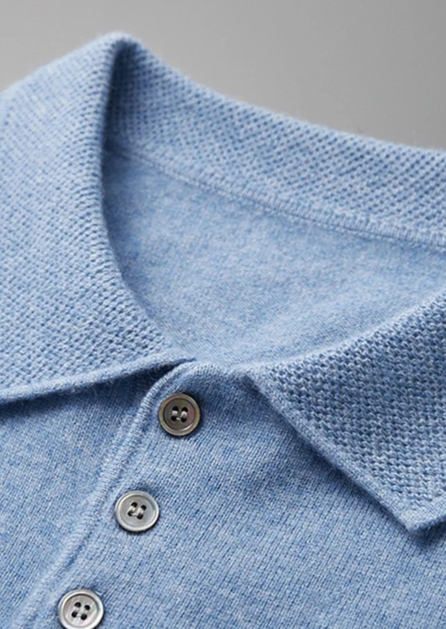 SECRET WEALTH | 100% CASHMERE CLASSIC POLO SHIRT