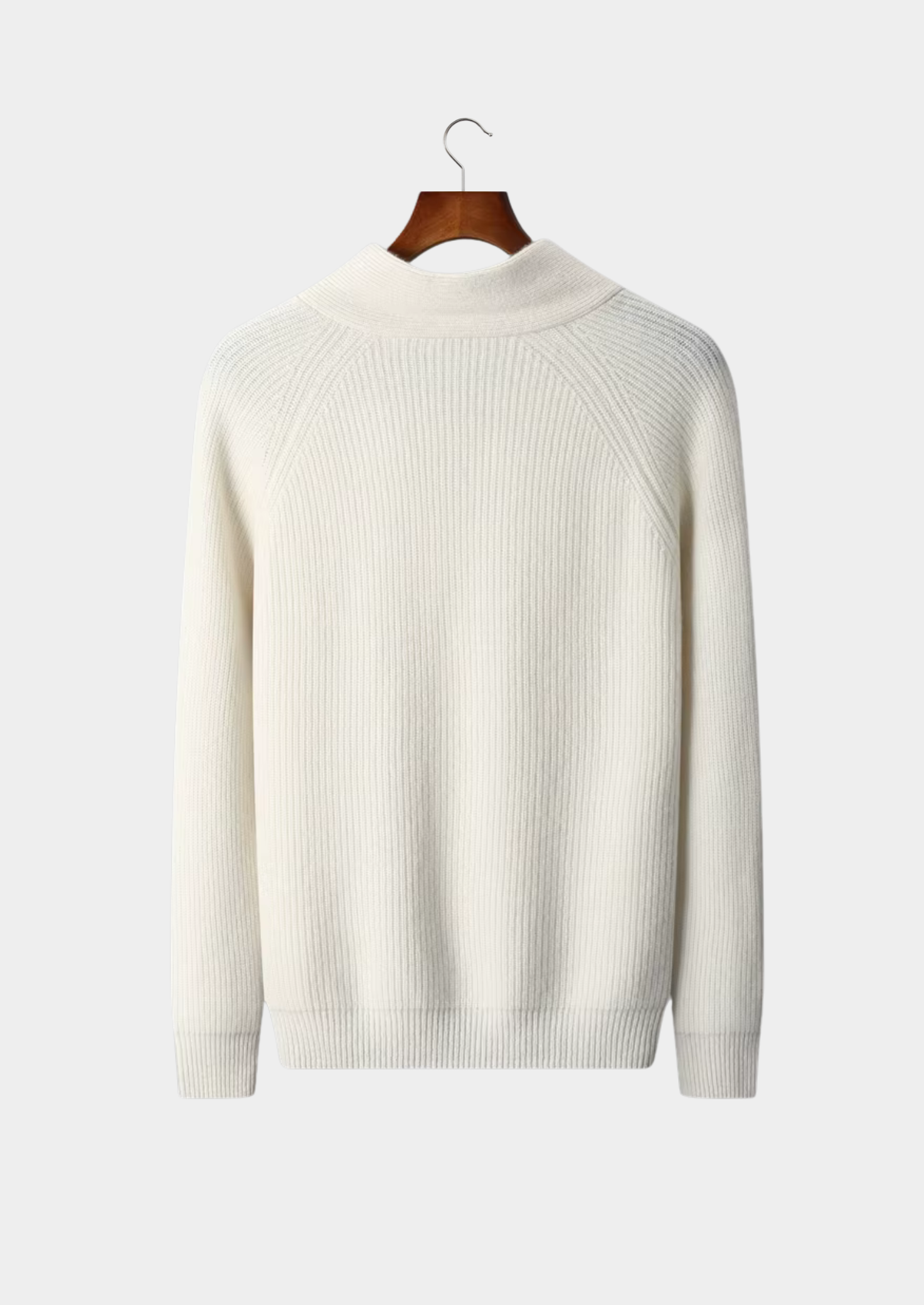 SECRET WEALTH | 100% CASHMERE RIBBED V-NECK SWEATER