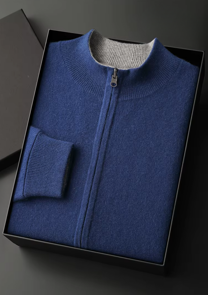 SecretWealth | Wool Zip Cardigan