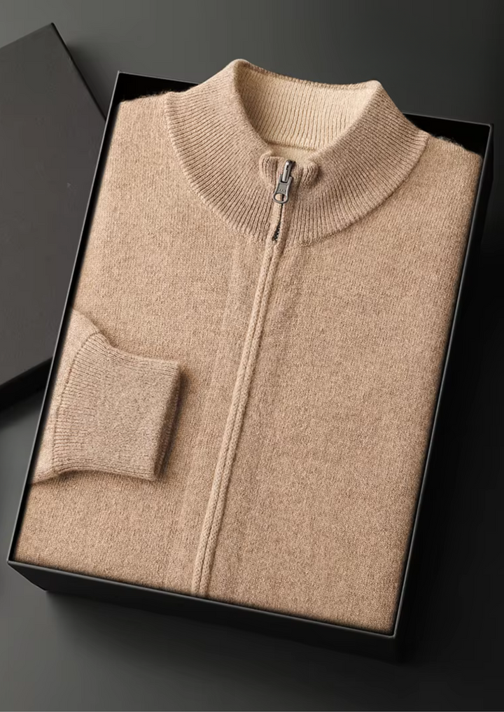 SecretWealth | Wool Zip Cardigan