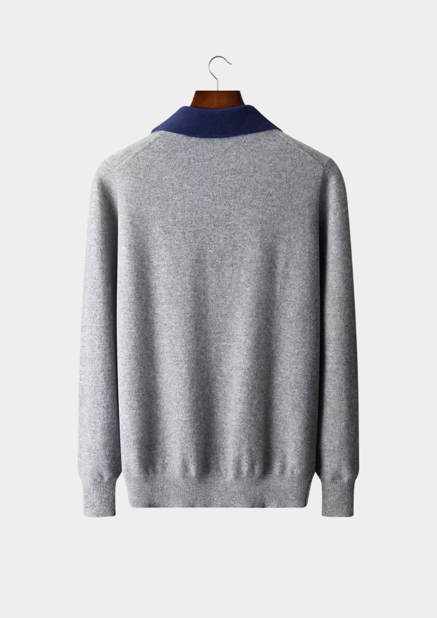 SECRET WEALTH | 100% CASHMERE TWO TONE ZIPPER POLO