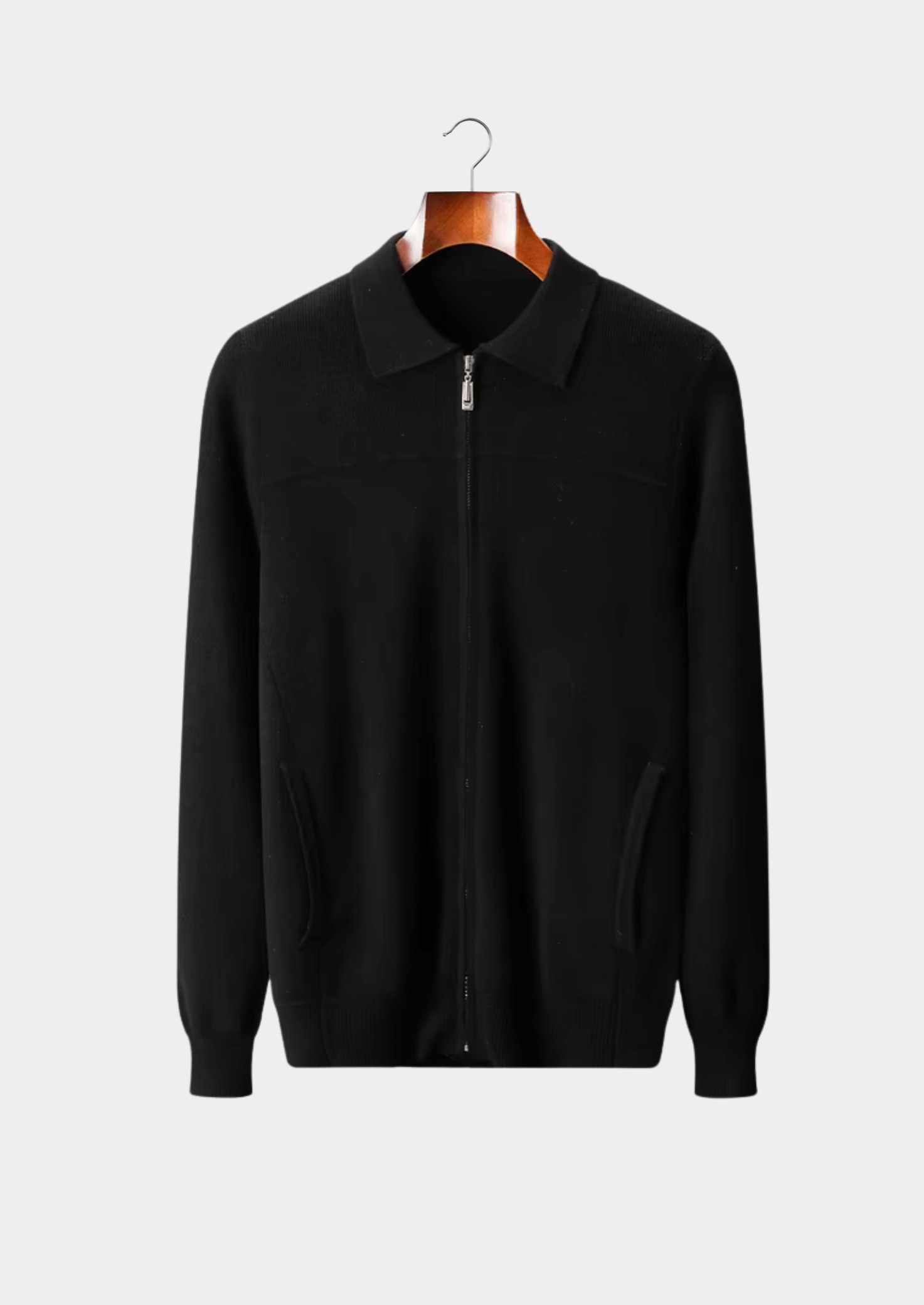 SecretWealth | Ribbed Knit Polo Cardigan