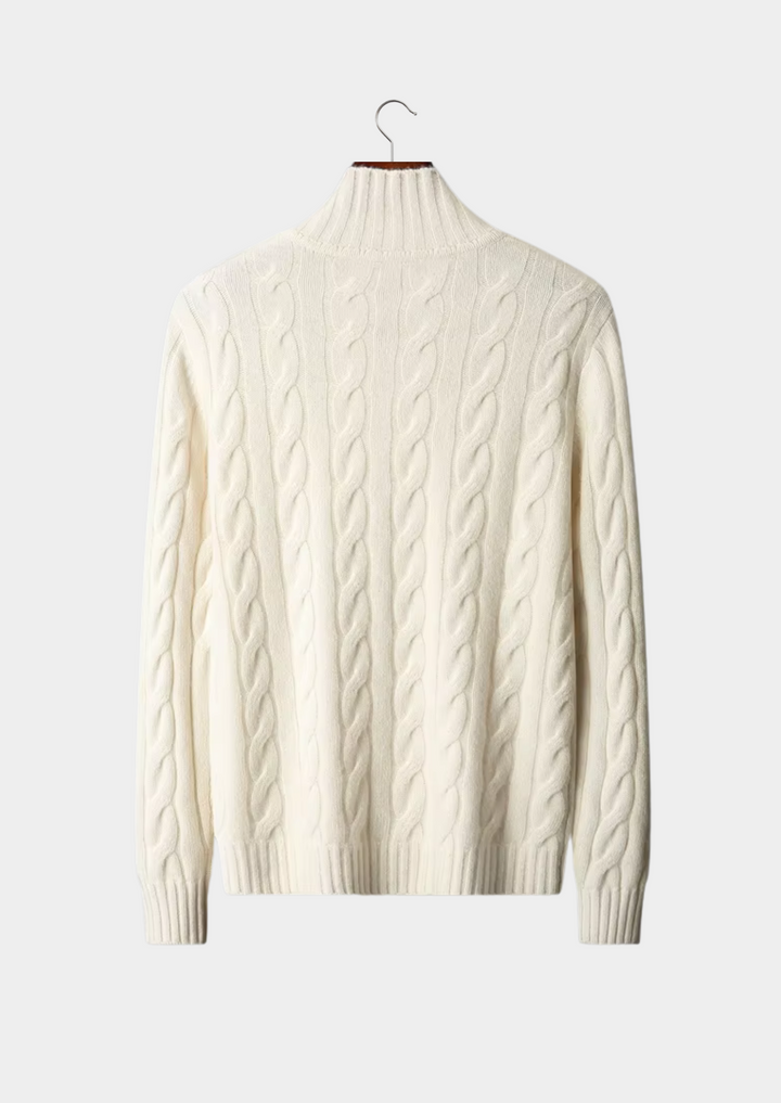 SecretWealth | Cable Knit Dual-Zip Cardigan