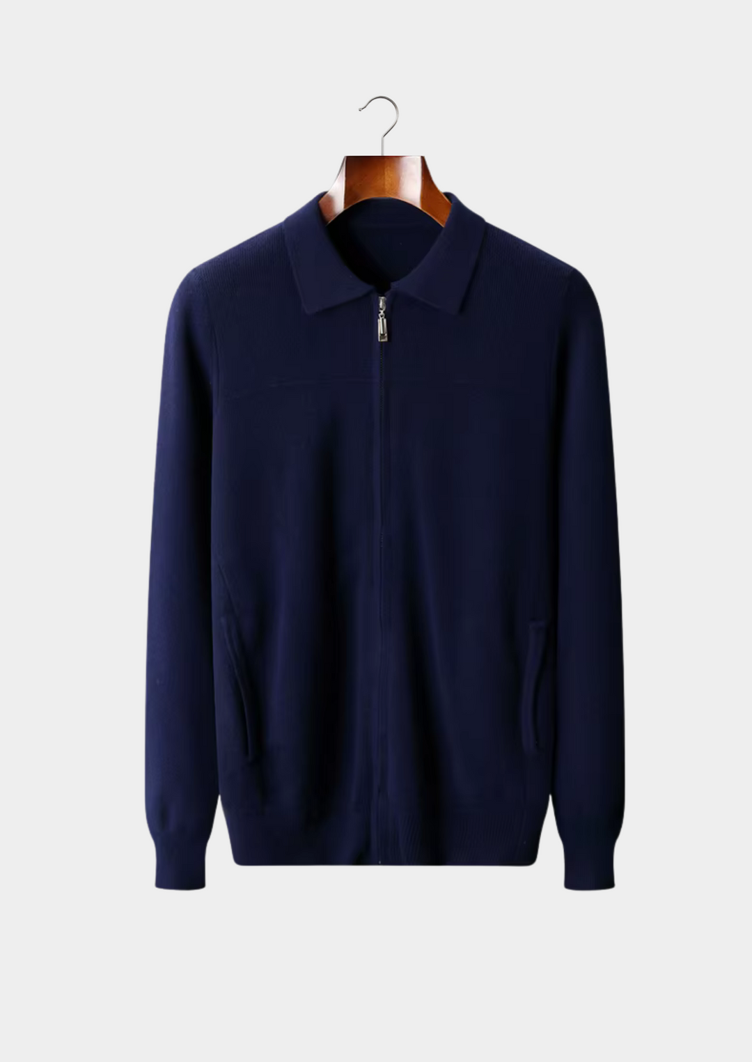 SecretWealth | Ribbed Knit Polo Cardigan