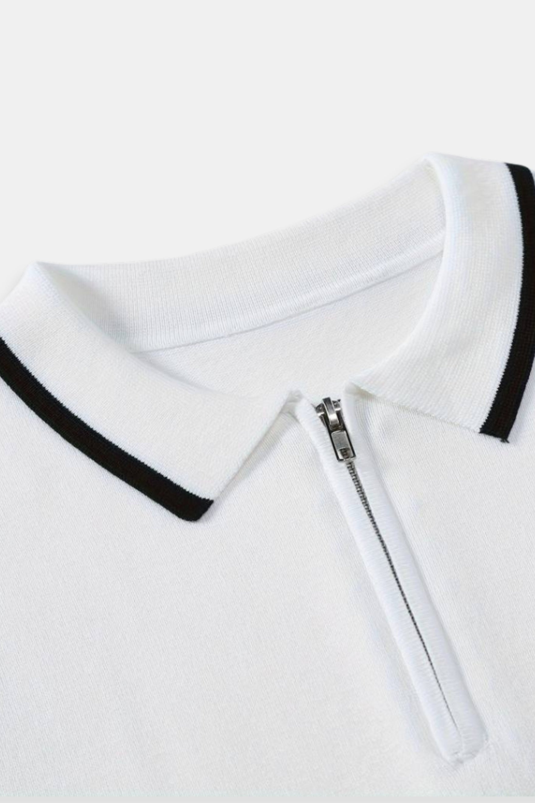 SECRET WEALTH | Knitted Quarter Zip Golf Polo