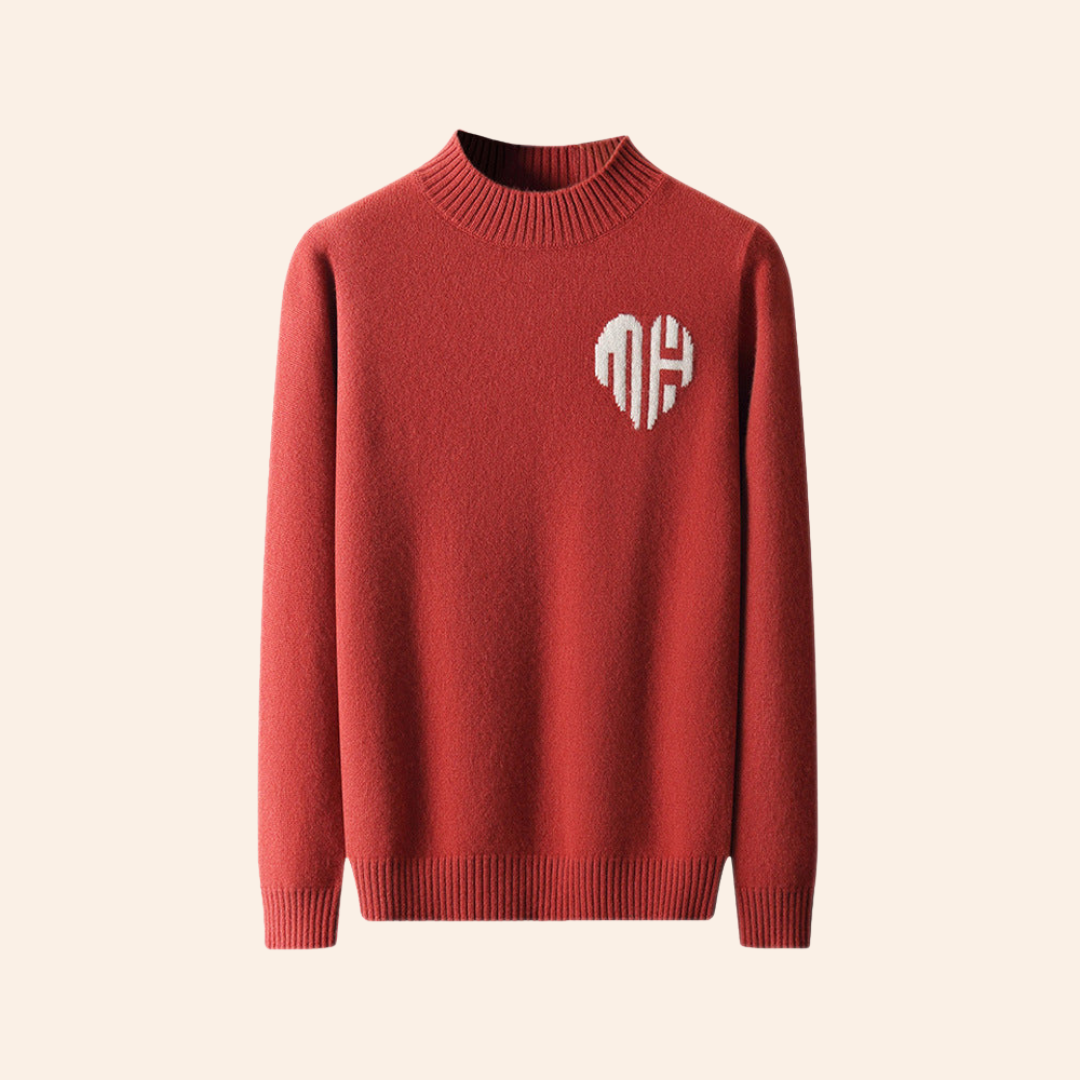 SECRET WEALTH | 100% CASHMERE HEART SWEATER