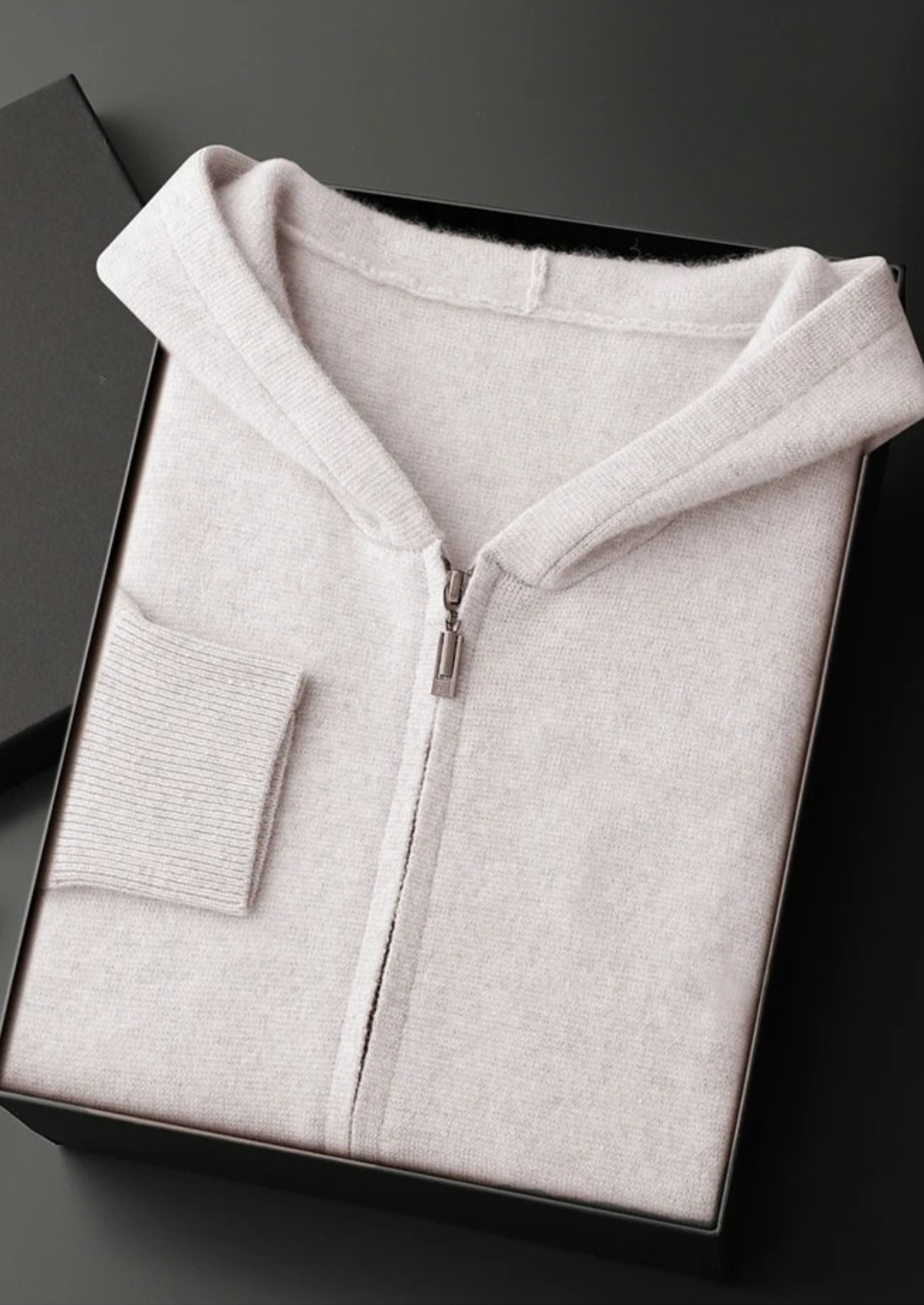 SECRET WEALTH | 100% CASHMERE ZIPPER HOODIE