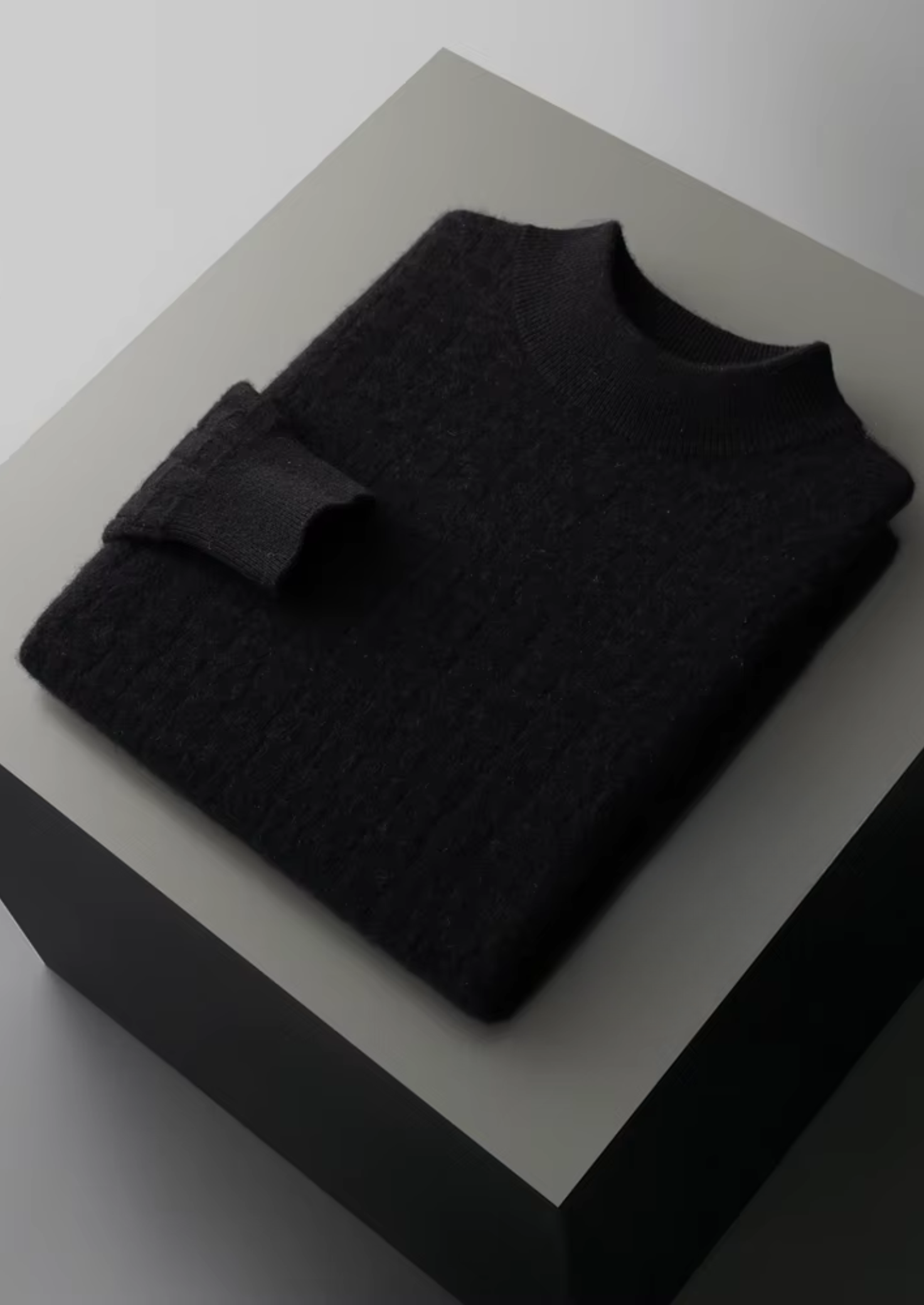 SECRET WEALTH | WOOL TEXTURED MOCKNECK