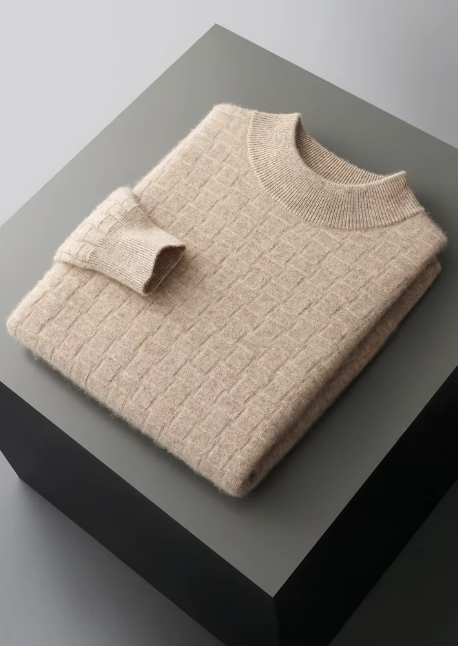 SECRET WEALTH | WOOL TEXTURED MOCKNECK