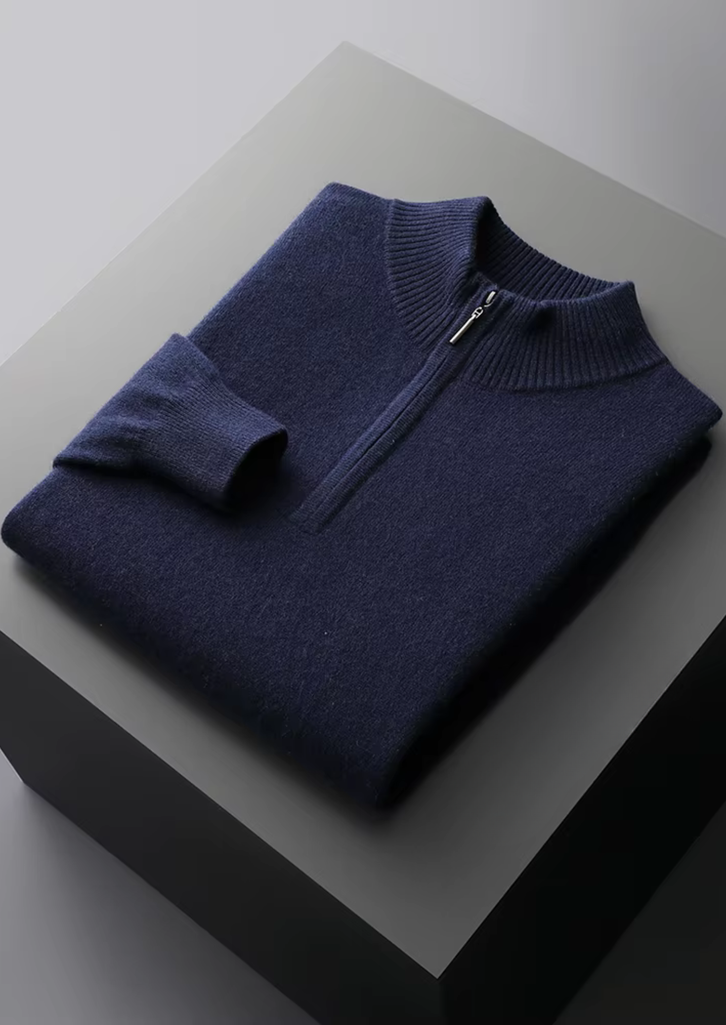 SECRET WEALTH | WOOL HALF ZIP SWEATER