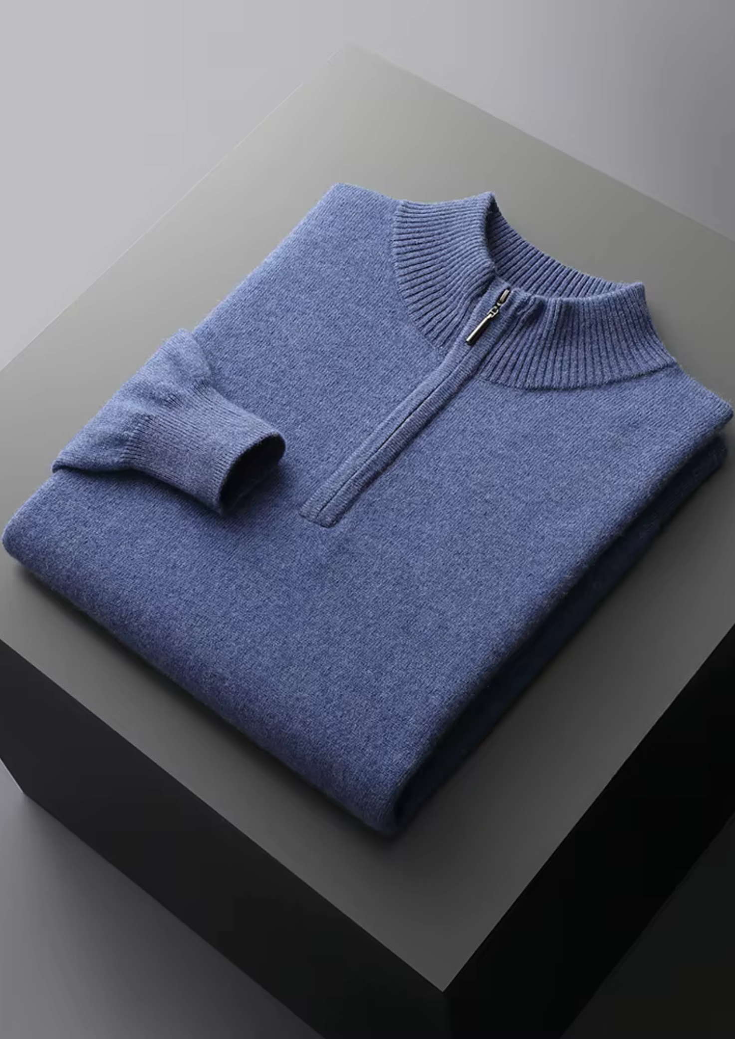 SECRET WEALTH | WOOL HALF ZIP SWEATER