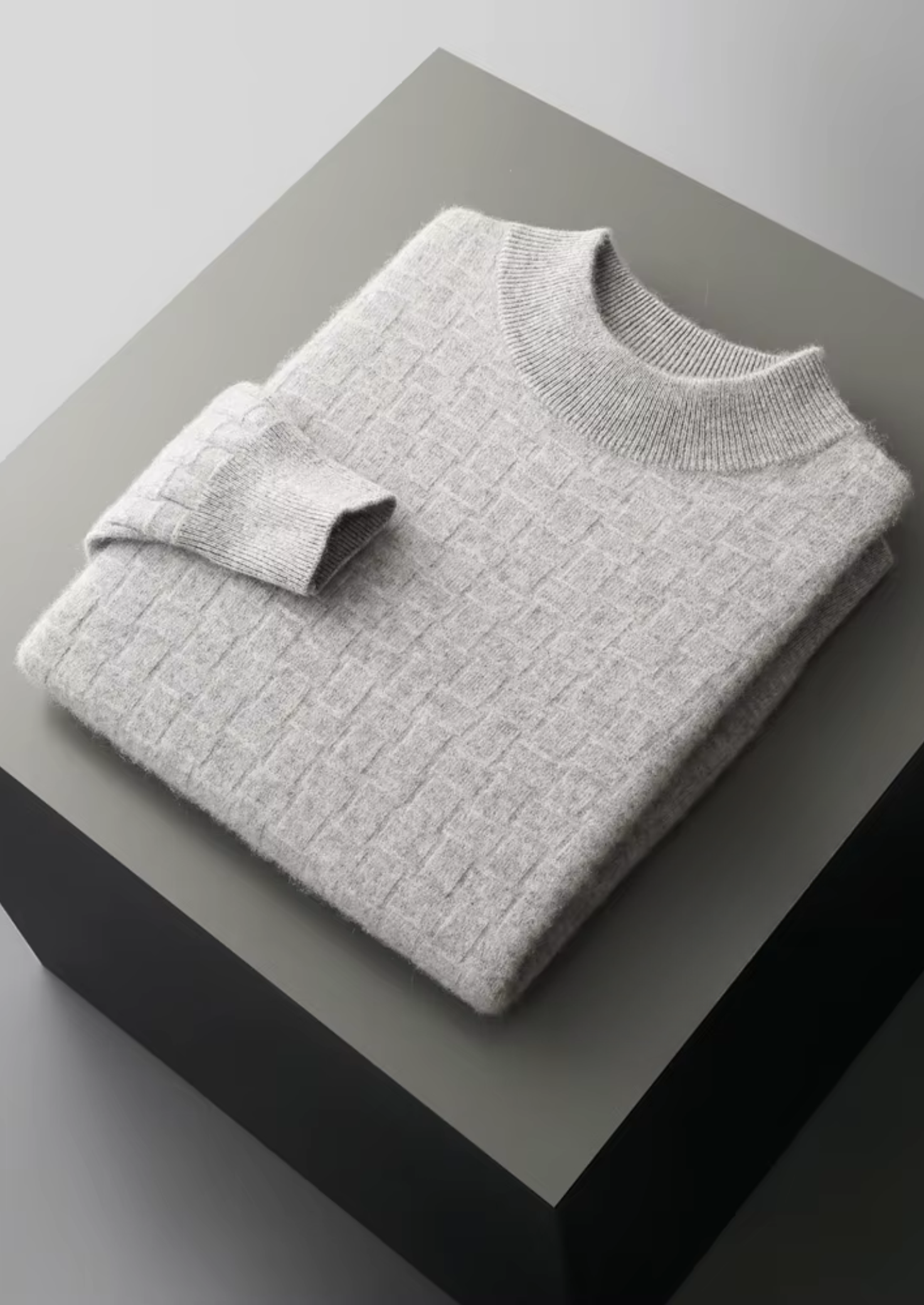 SECRET WEALTH | WOOL TEXTURED MOCKNECK