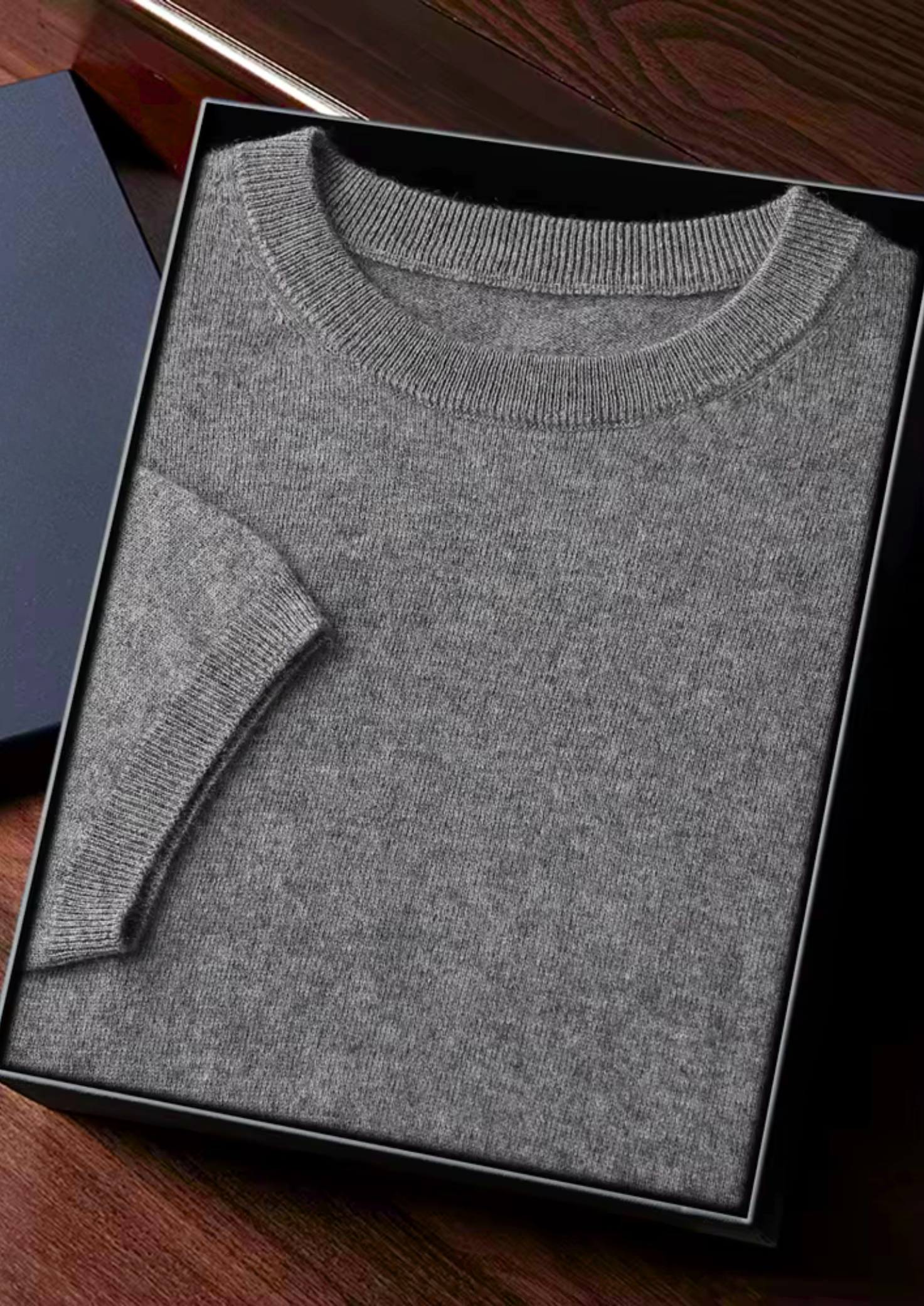 SECRET WEALTH | 100% CASHMERE CLASSIC CREWNECK T-SHIRT