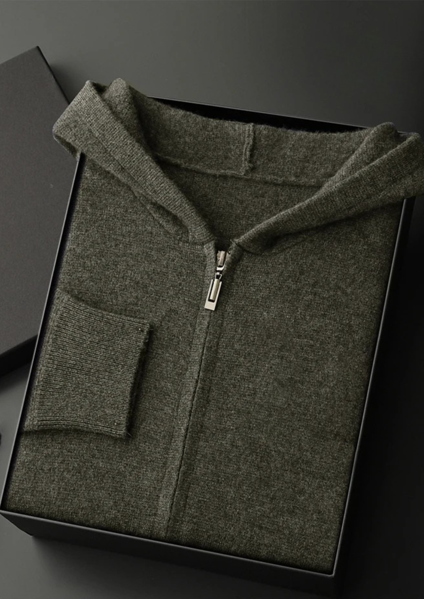 SECRET WEALTH | 100% CASHMERE ZIPPER HOODIE