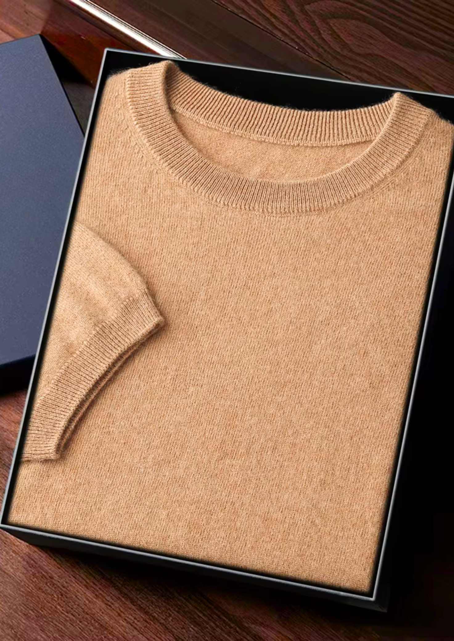 SECRET WEALTH | 100% CASHMERE CLASSIC CREWNECK T-SHIRT