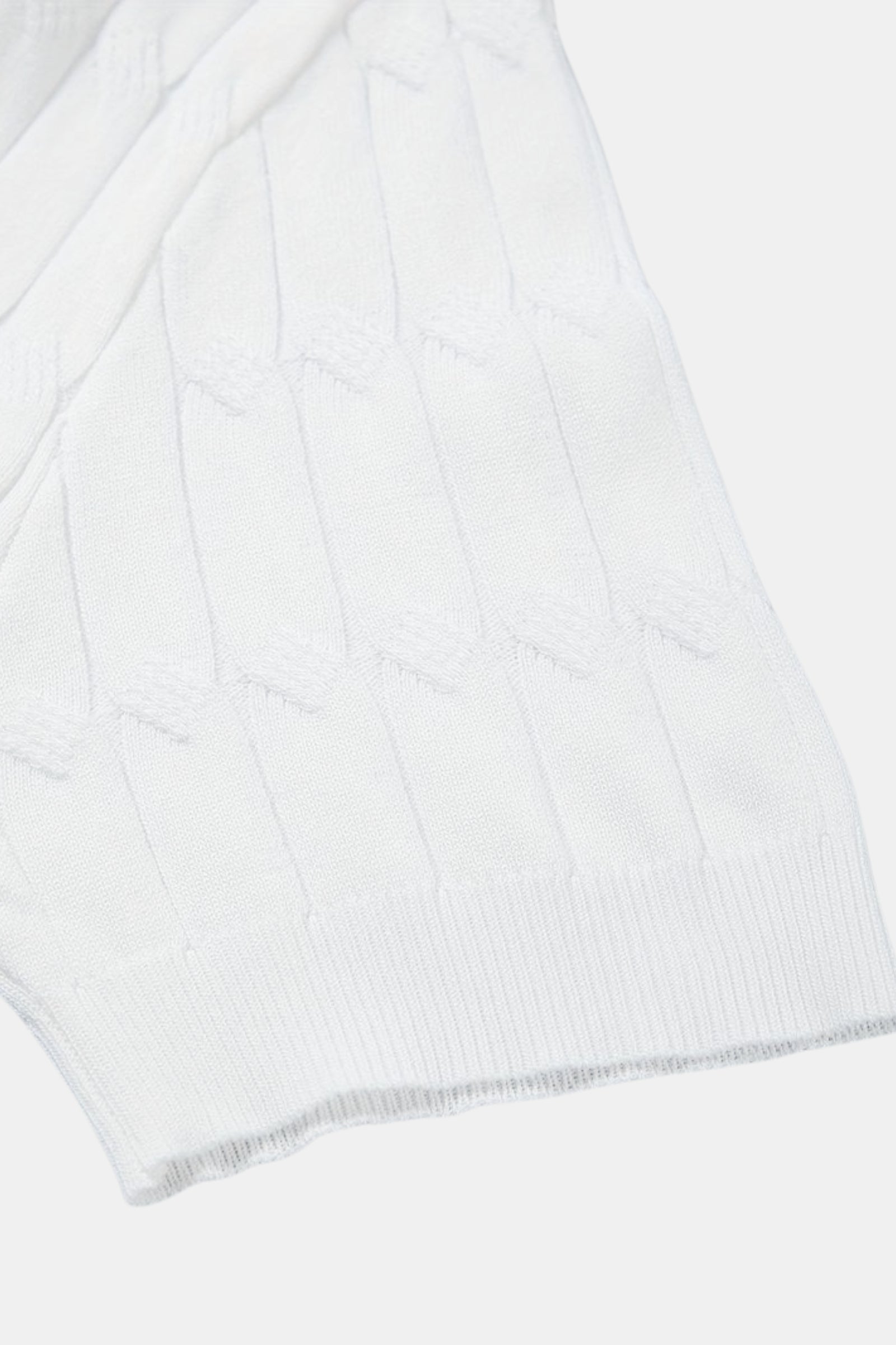 SECRET WEALTH | Premium V-Neck Cable Knit Polo