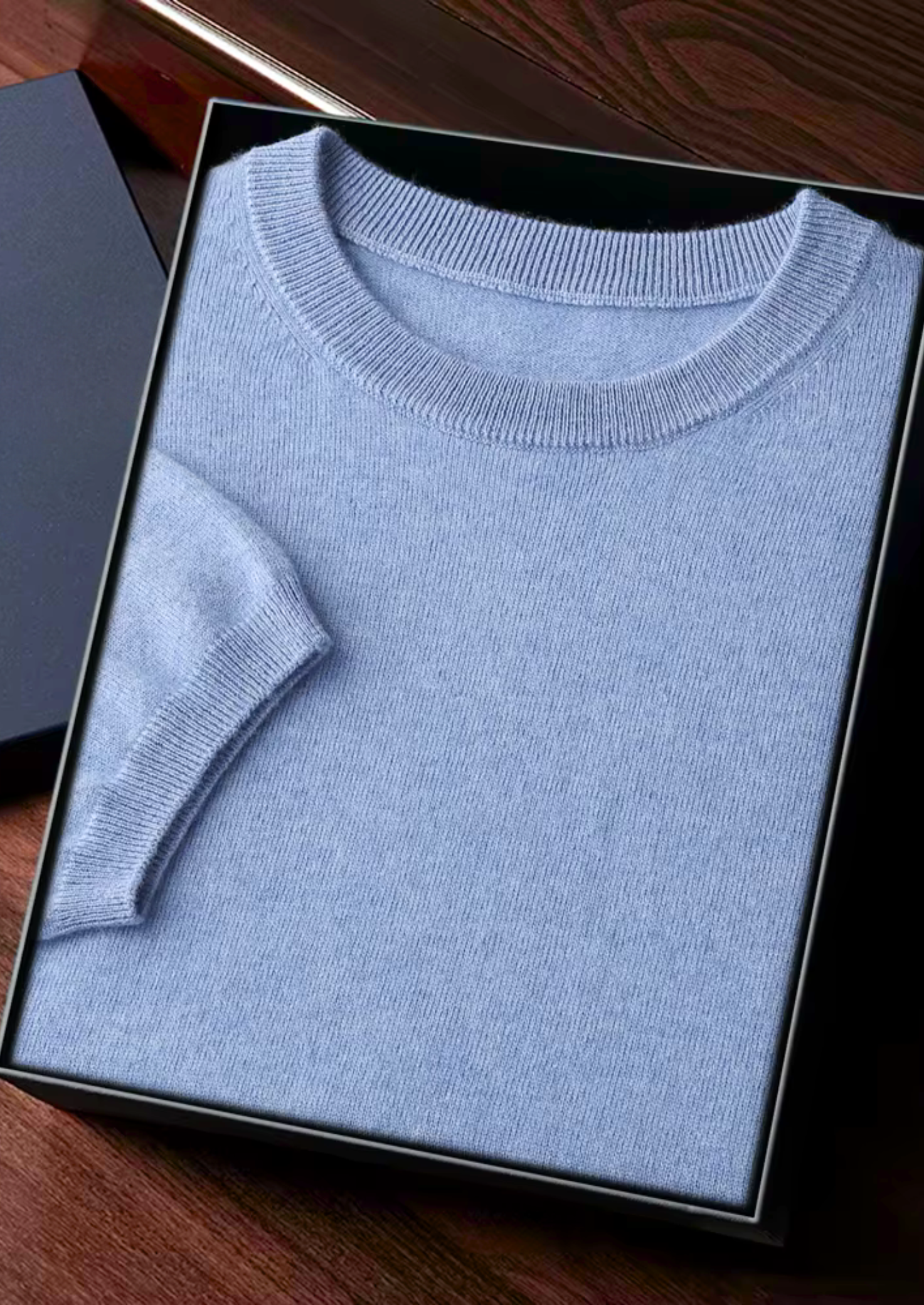 SECRET WEALTH | 100% CASHMERE CLASSIC CREWNECK T-SHIRT