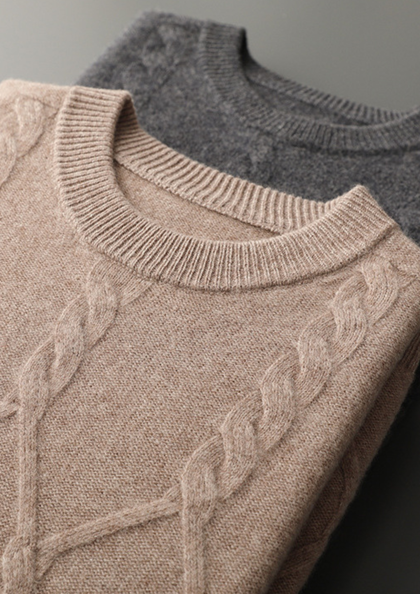 SECRET WEALTH | 100% CASHMERE PATTERN CREWNECK