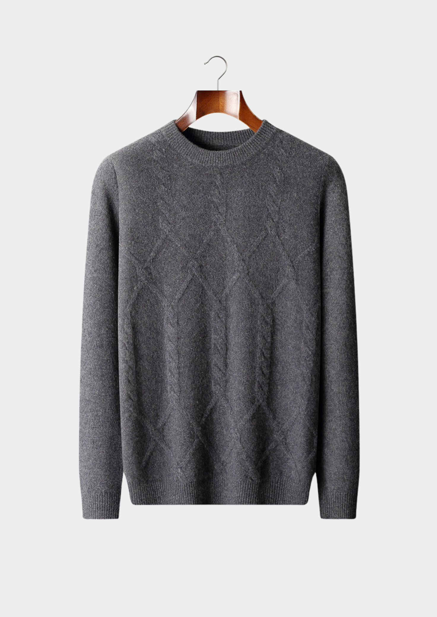 SECRET WEALTH | 100% CASHMERE PATTERN CREWNECK