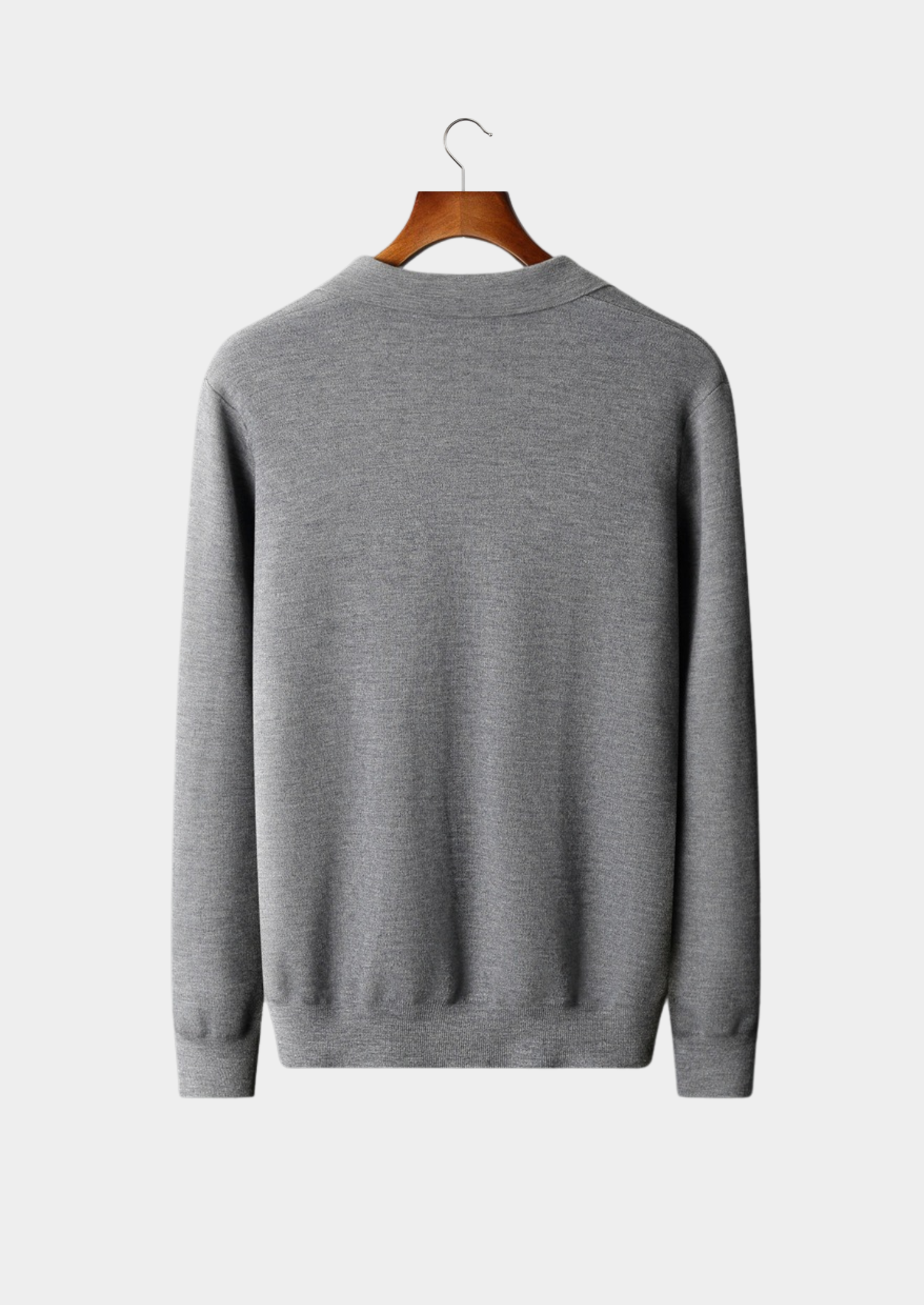SECRET WEALTH | 100% CASHMERE BUTTONLESS SWEATER POLO